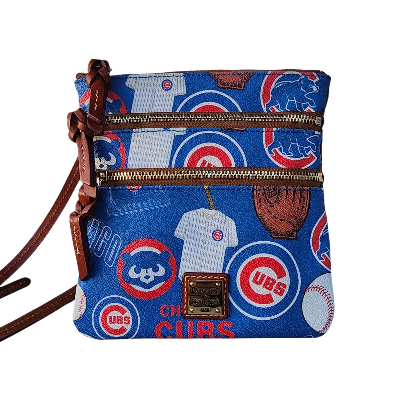 Dooney & Bourke Dooney & Bourke MLB Chicago Cubs Triple Zip Crossbody Bag Size ONE SIZE - 4 Thumbnail