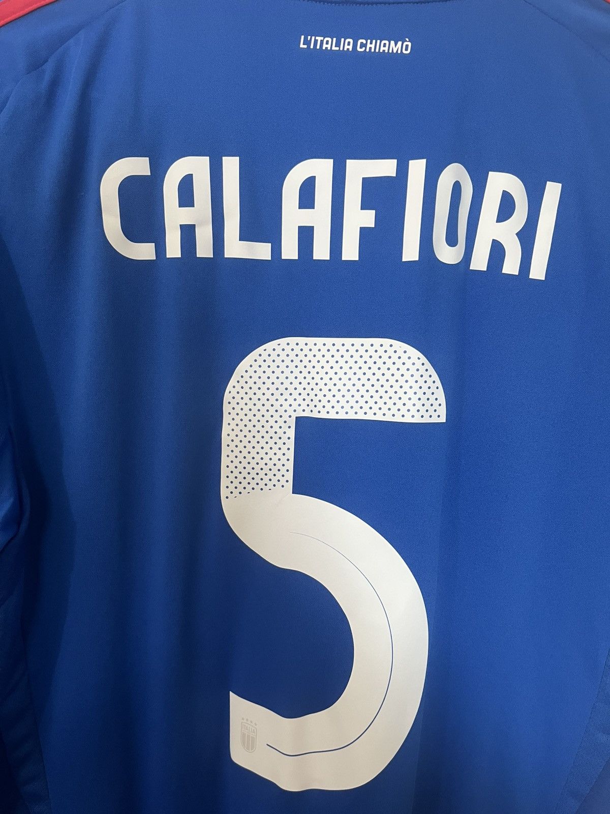 Adidas Adidas Italy Euro 2024 Home Soccer Jersey Blue Calafiori 5 Size US M / EU 48-50 / 2 - 7 Thumbnail