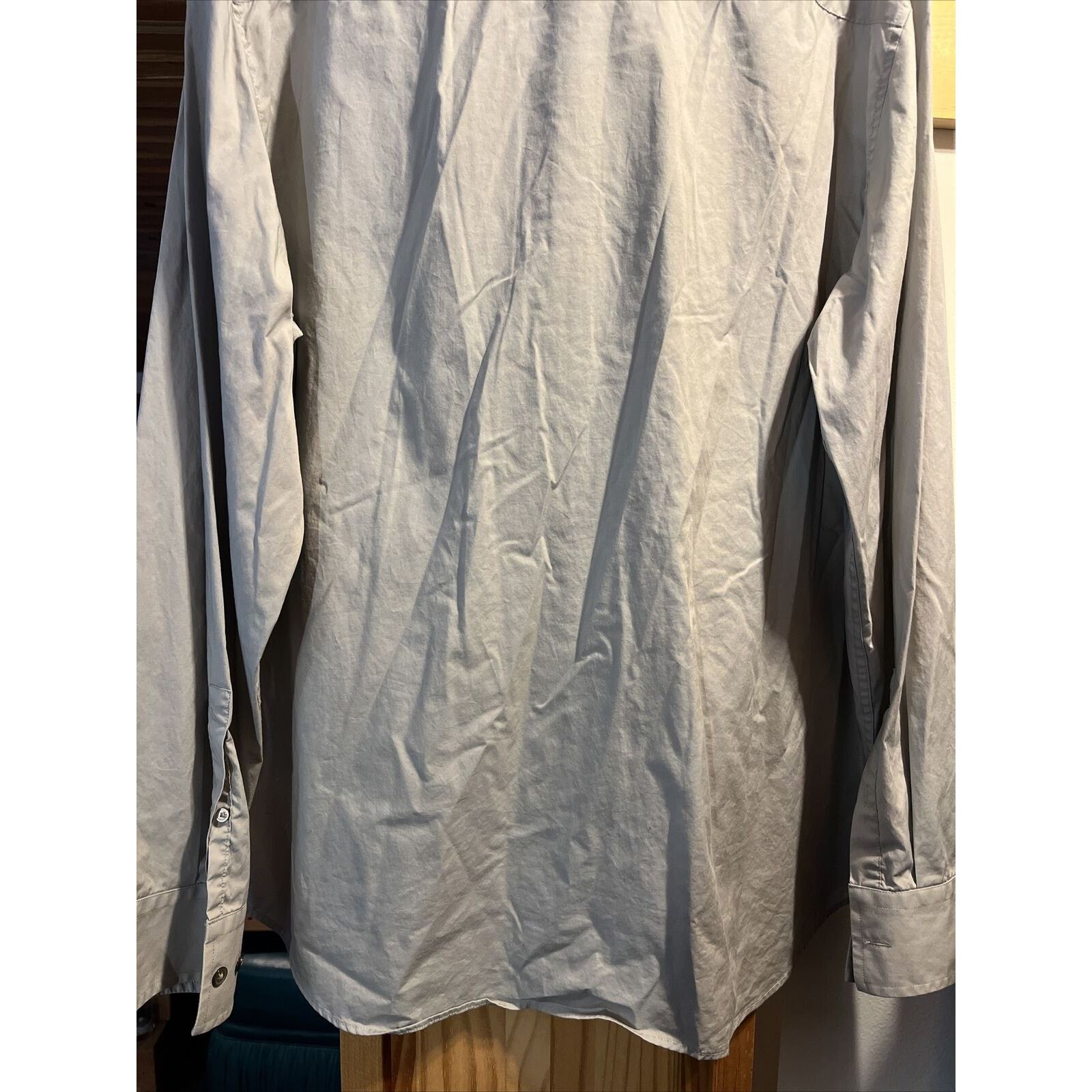 Calvin Klein Calvin Klein Men’s XL Grey LS Cotton Lastol Button Up Shirt Size US XL / EU 56 / 4 - 13 Thumbnail
