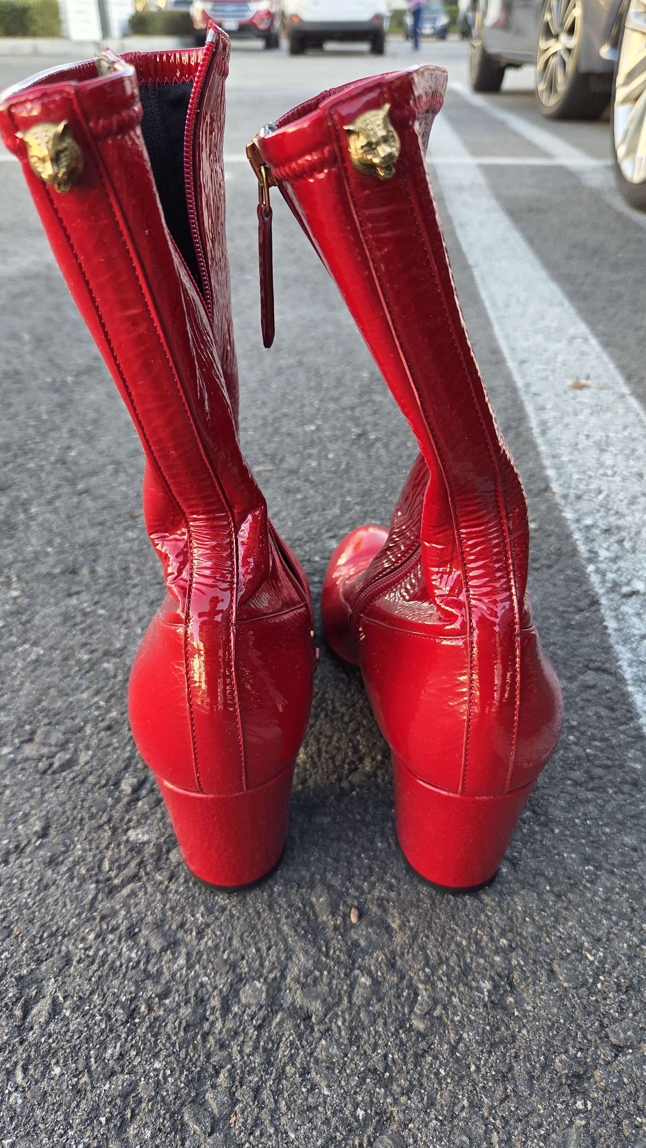 Gucci Gucci red patent leather boots 9 1/2 (see notes) Size US 9.5 / IT 39.5 - 7 Thumbnail