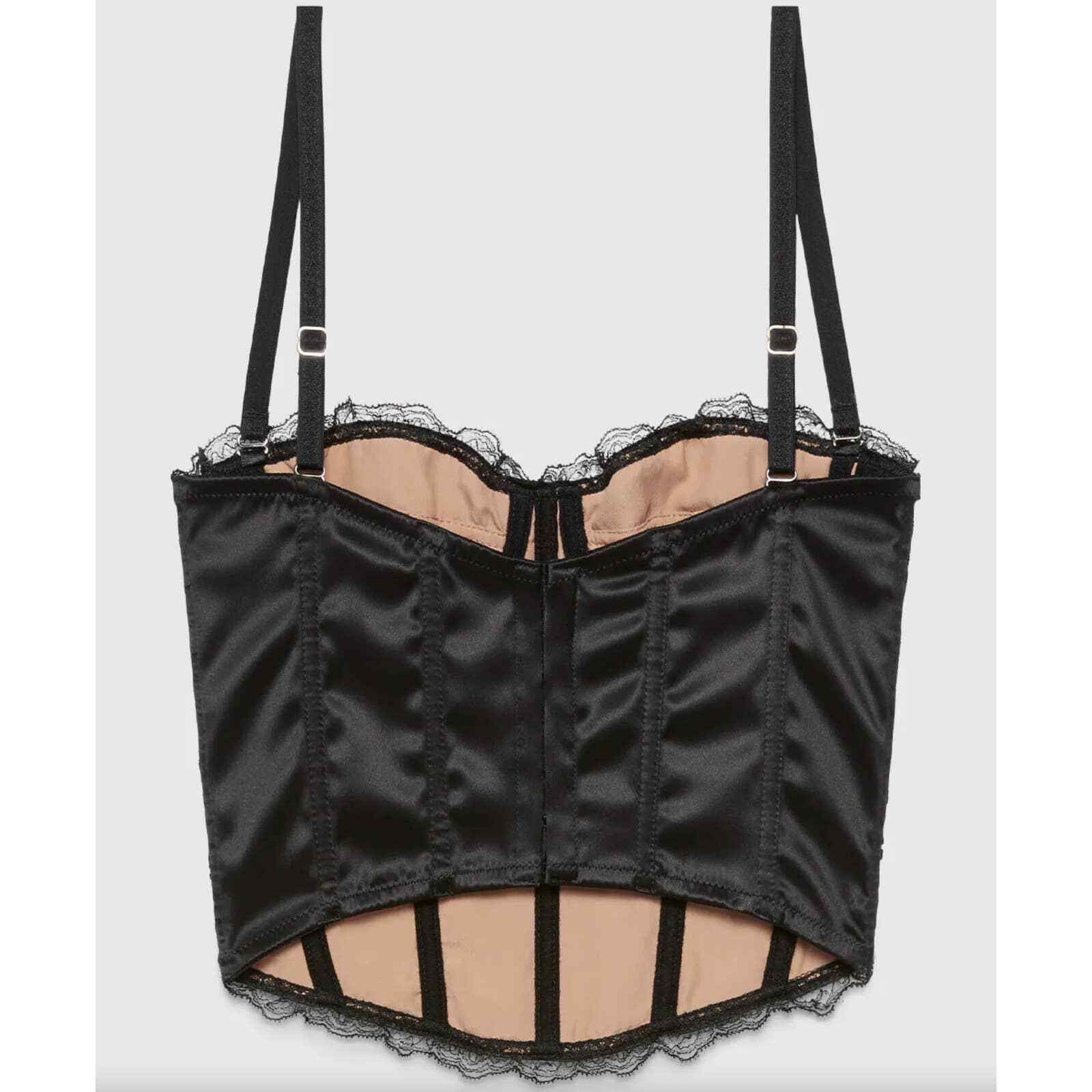 Gucci Gucci Net Corset Black Nude Bustier Lace Shirt Top S Small Size S / US 4 / IT 40 - 8 Thumbnail