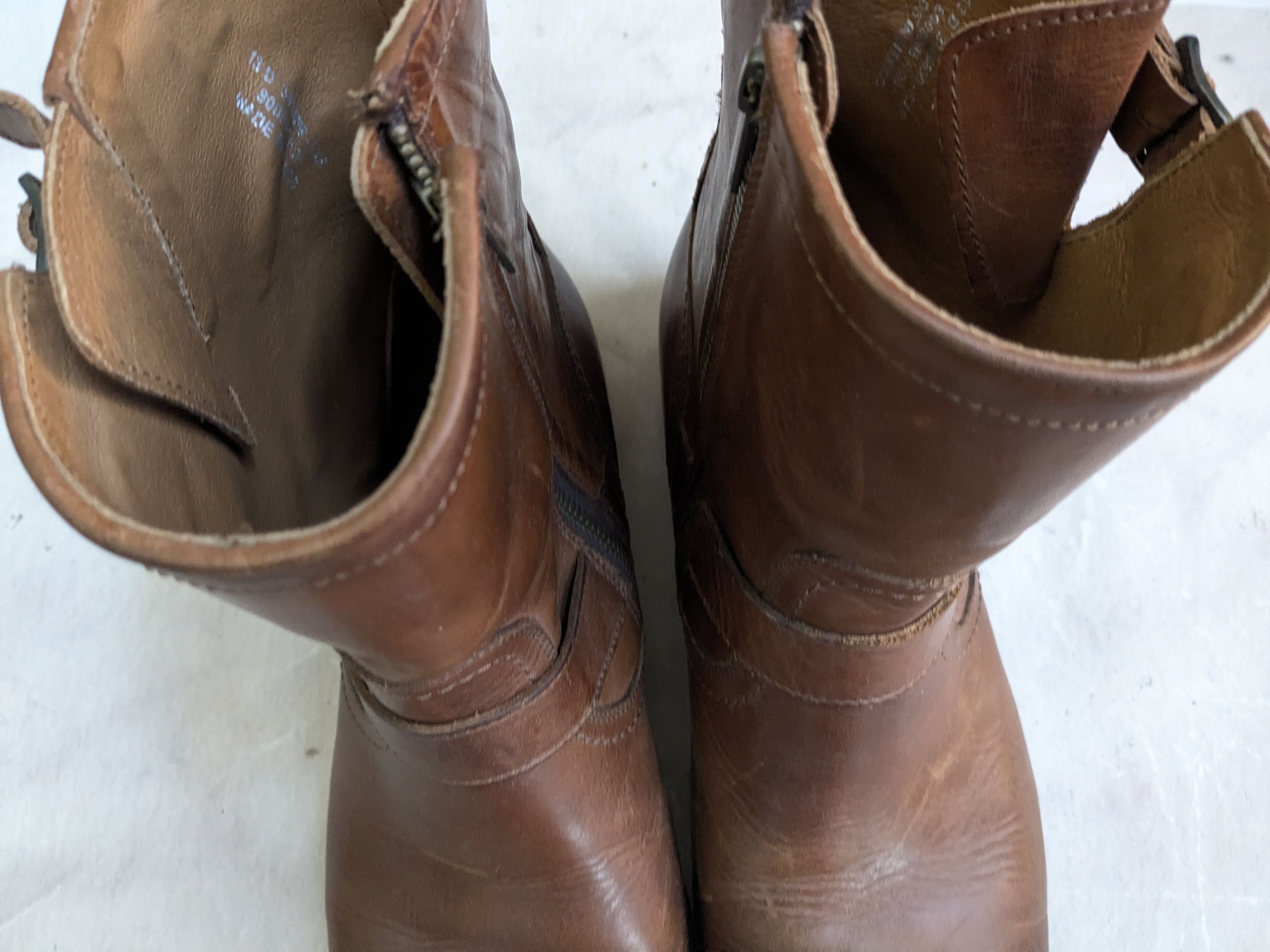 Frye Frye Engineer Boots Brown Leather 13 Leather Buckle Size US 13 / EU 46 - 3 Thumbnail