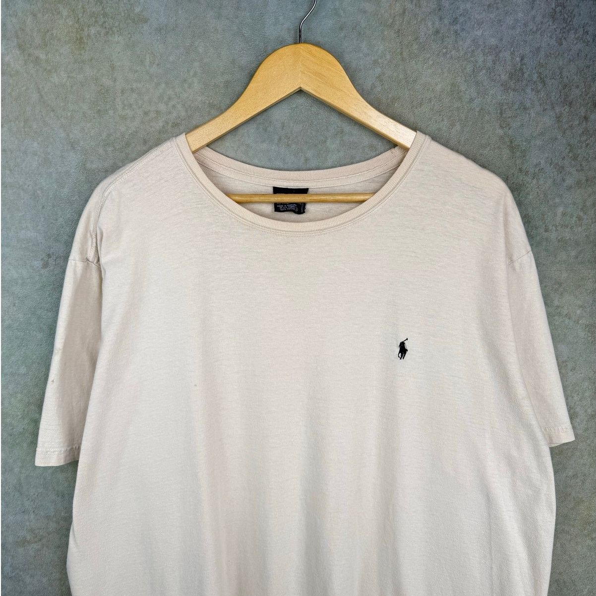 Polo Ralph Lauren VTG 90s Polo Ralph Lauren T Shirt Mens Sz XL Creme Size US XL / EU 56 / 4 - 2 Thumbnail