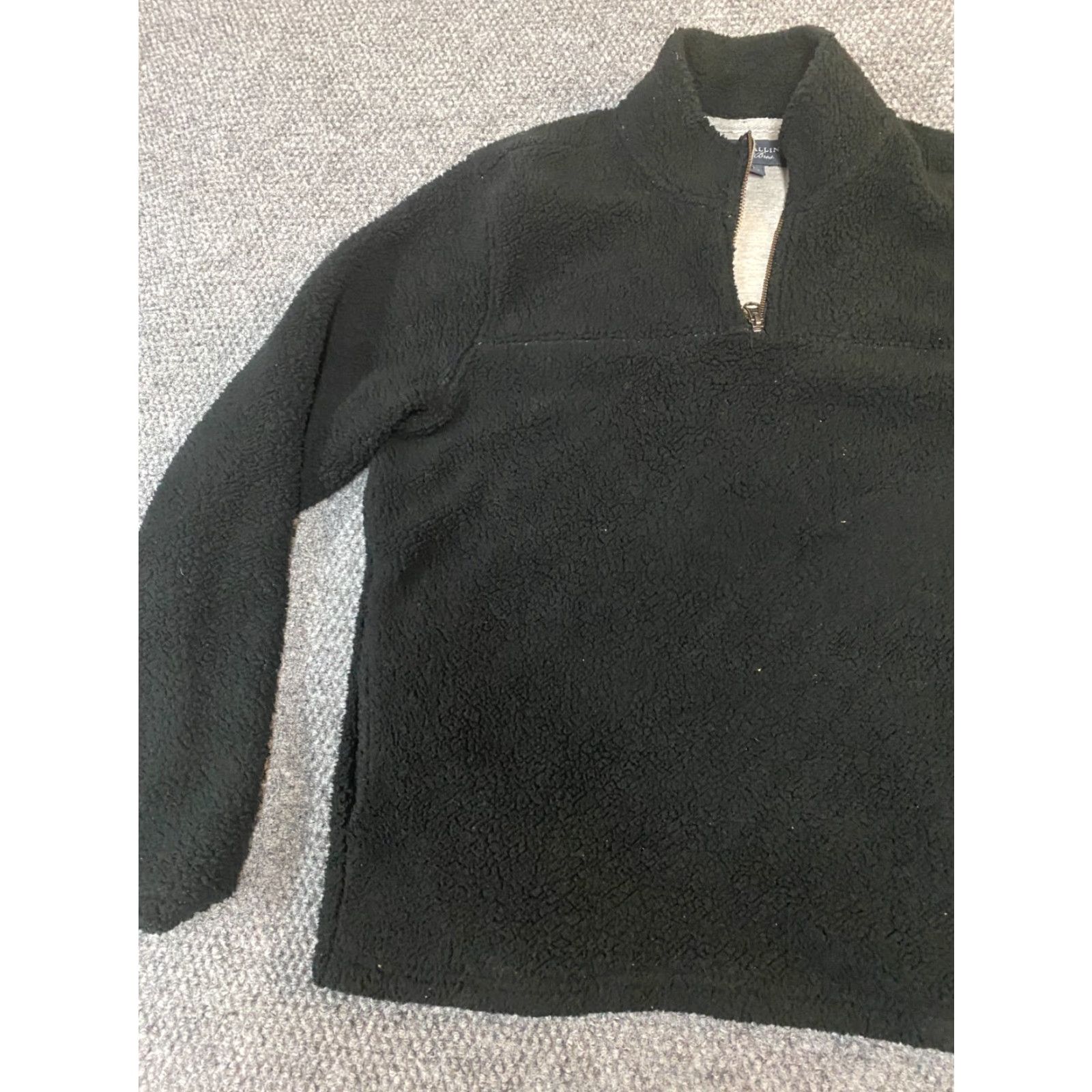 Vintage Wallin & Bros Mens Sweater Pullover Fleece Black 1/4 Zip Mock Neck Long Sleeve Size S Regular Knit Chunky-Crochet 1/4 Zip Breahable Vintage: No Size US S / EU 44-46 / 1 - 4 Thumbnail