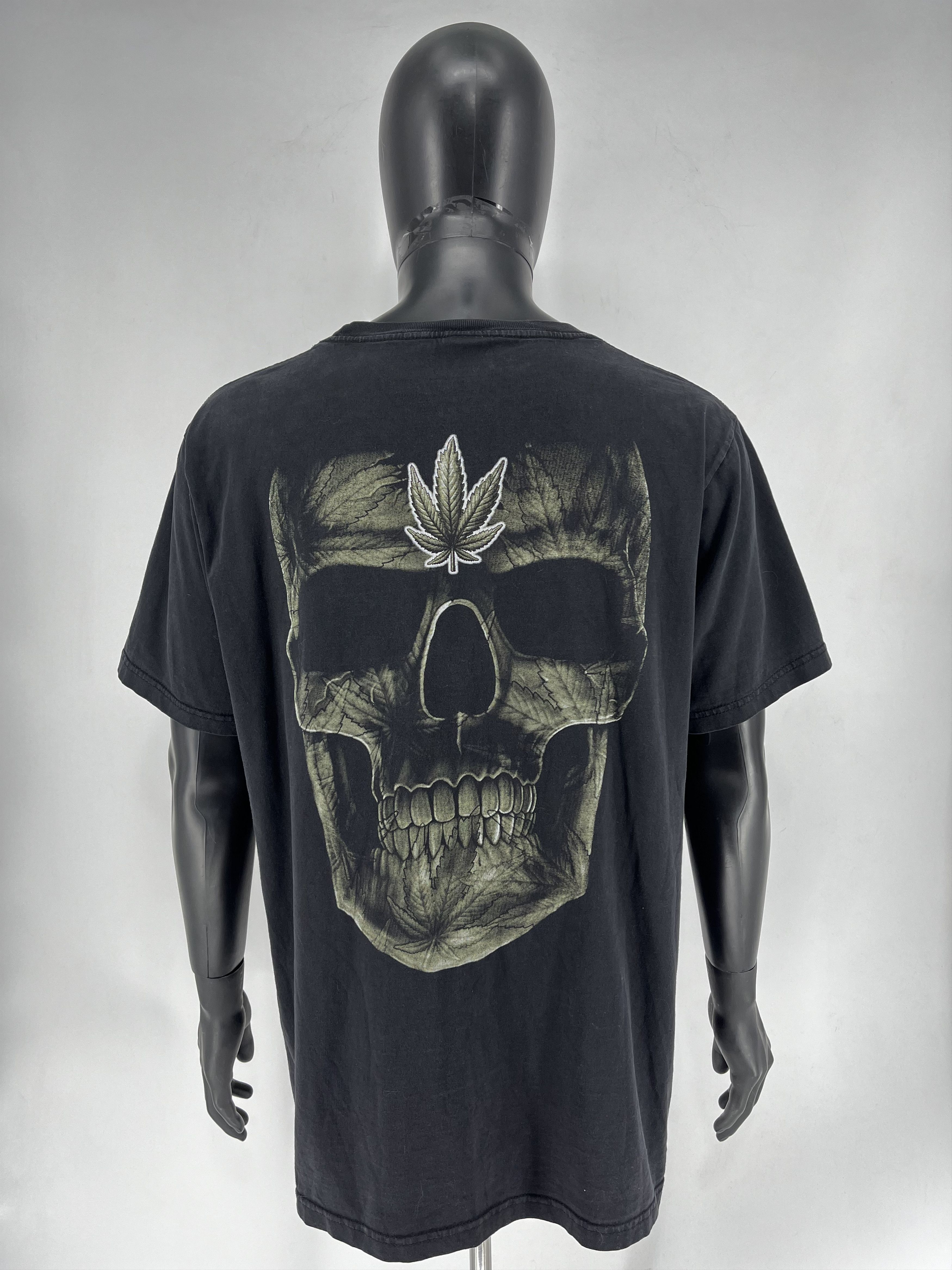 Band Tees Vintage 90s Skull Marijuana Hill Fashion Bandtees Size US XL / EU 56 / 4 - 8 Thumbnail