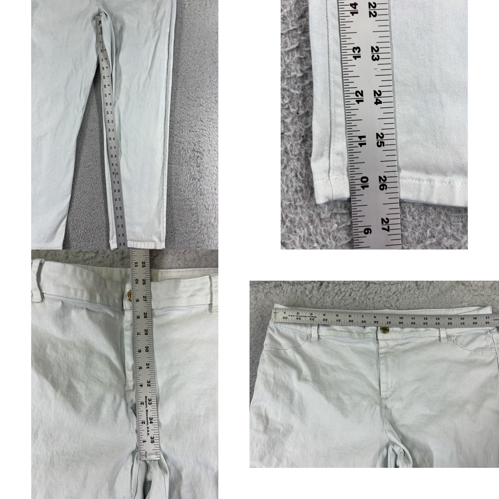 Calvin Klein Calvin Klein Jeans Women 14 Blue Denim Light Wash Tapered Cotton 33x26 Size 36" / US 14 / IT 50 - 8 Thumbnail