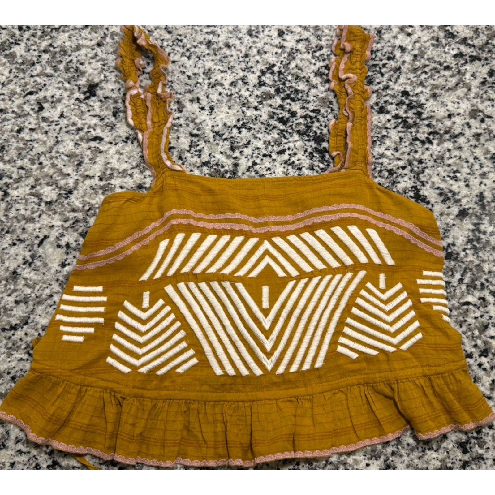 Free People Free People 2 Piece Eva Set Tank & Pants Deep Gold Yellow Shirt? Size 36" / US 14 / IT 50 - 5 Thumbnail