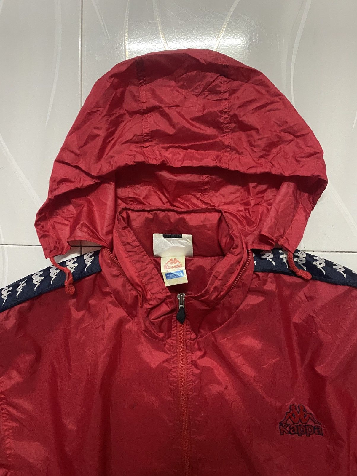 Kappa Vintage 90s Kappa Big Logo Red windbreaker jacket Size US S / EU 44-46 / 1 - 10 Thumbnail