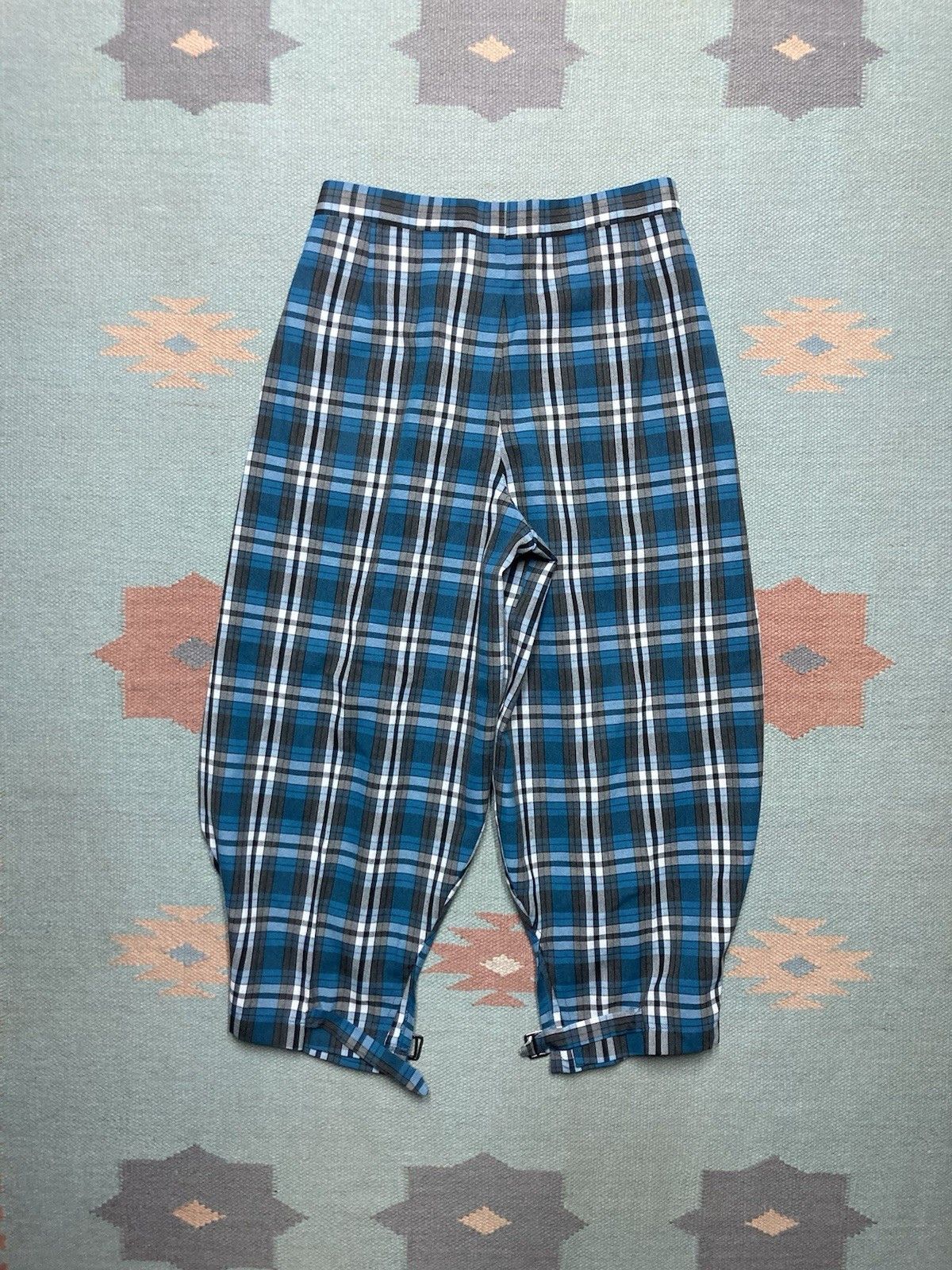 Vintage T Barry knicker co golf pants plaid checkered pleated USA 27 Size 27" / US 4 / IT 40 - 6 Thumbnail