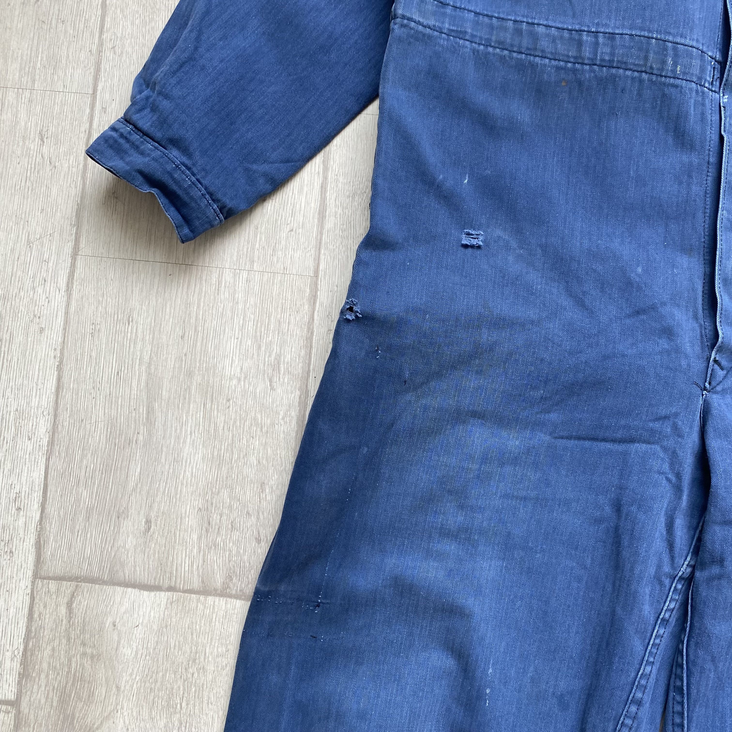 Le Laboureur ⚙️ Vintage 80s Faded Safor French Coverall Worker jumpsuit Size US 32 / EU 48 - 14 Thumbnail