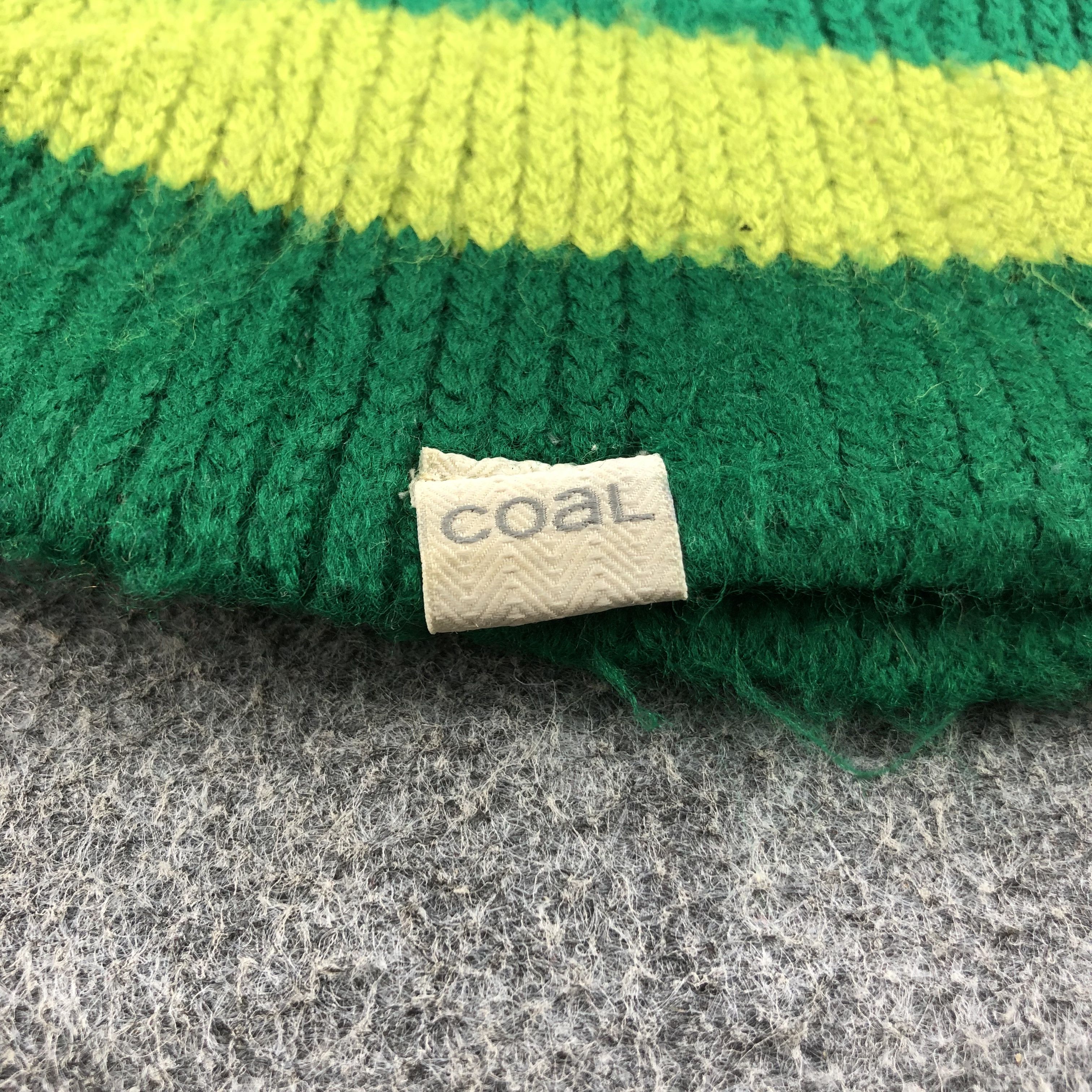 Coal Coal Green Stripes Beanie snowcap Snow Hat B268 Size ONE SIZE - 4 Thumbnail