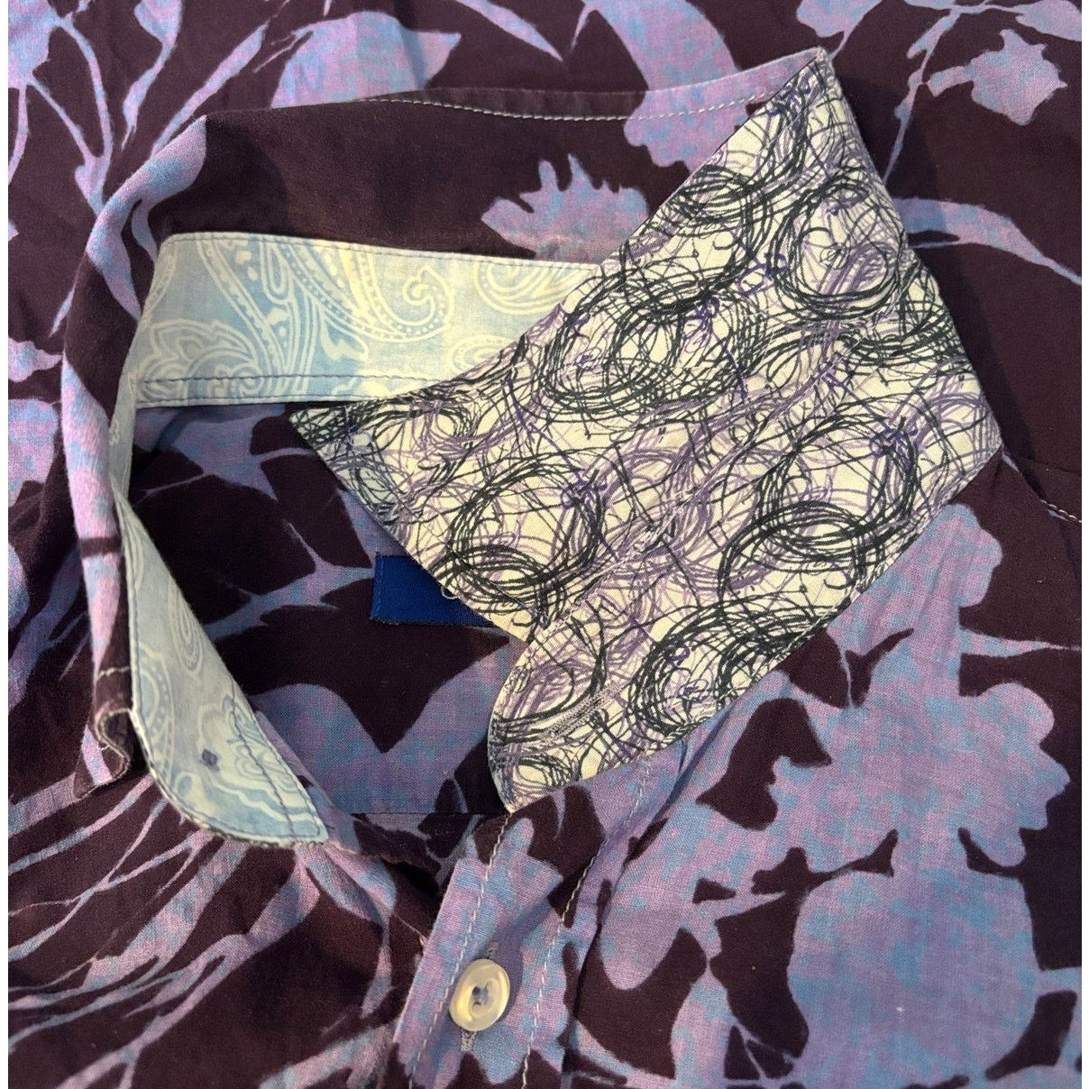 Georg Roth Size L | GEORG ROTH Men's Button Front Abstract Floral Shirt Size US L / EU 52-54 / 3 - 14 Thumbnail