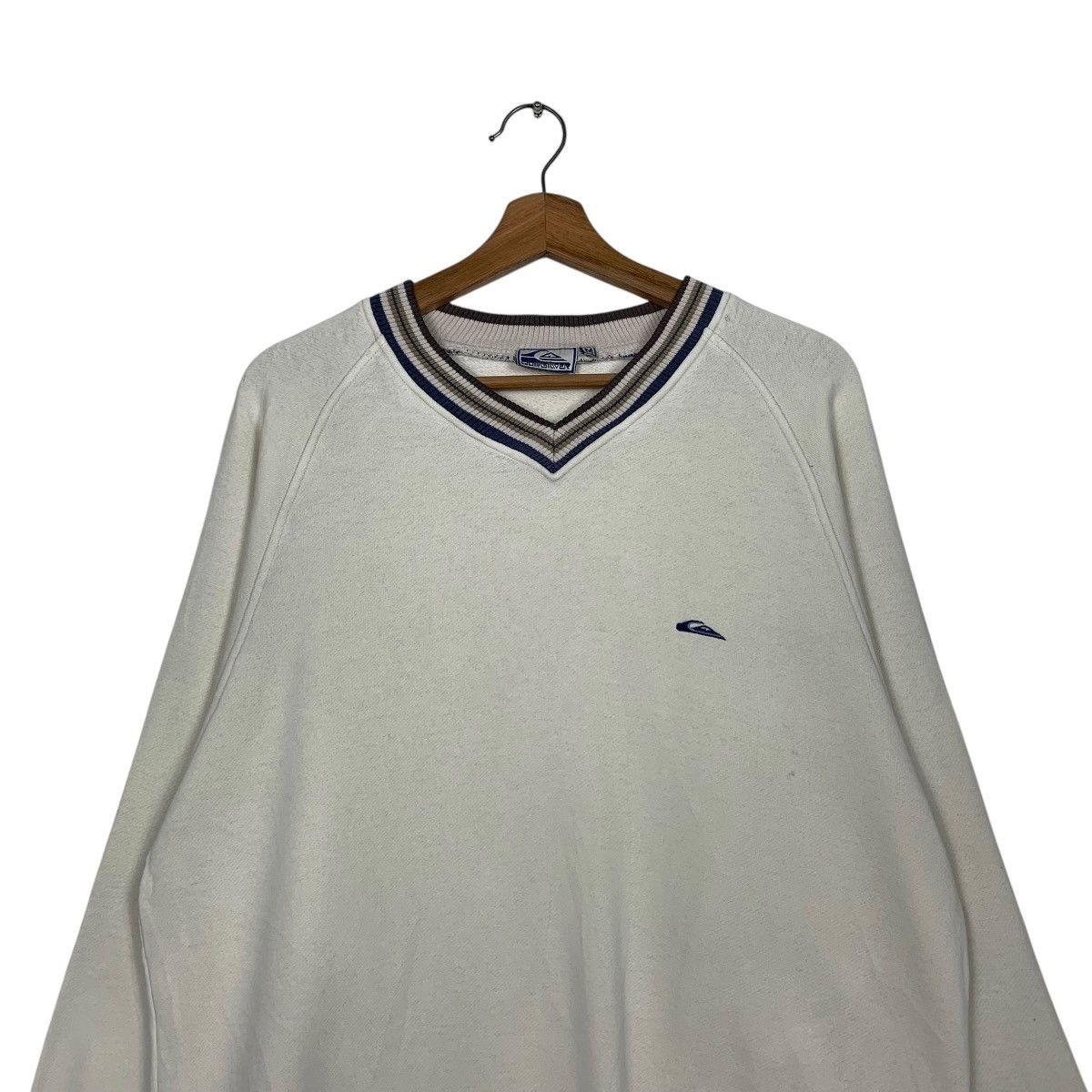 Quiksilver Vintage Quiksilver V-neck Sweatshirt Size US M / EU 48-50 / 2 - 2 Thumbnail