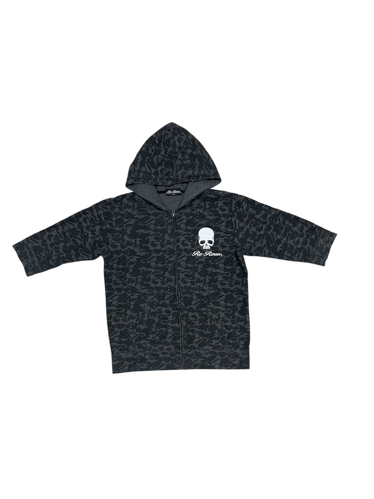 Roen 2000s RE ROEN SKULL CAMO FULL PRINT SHORT SLEEVE HOODIE ZIP Size M / US 6-8 / IT 42-44 - 1 Thumbnail