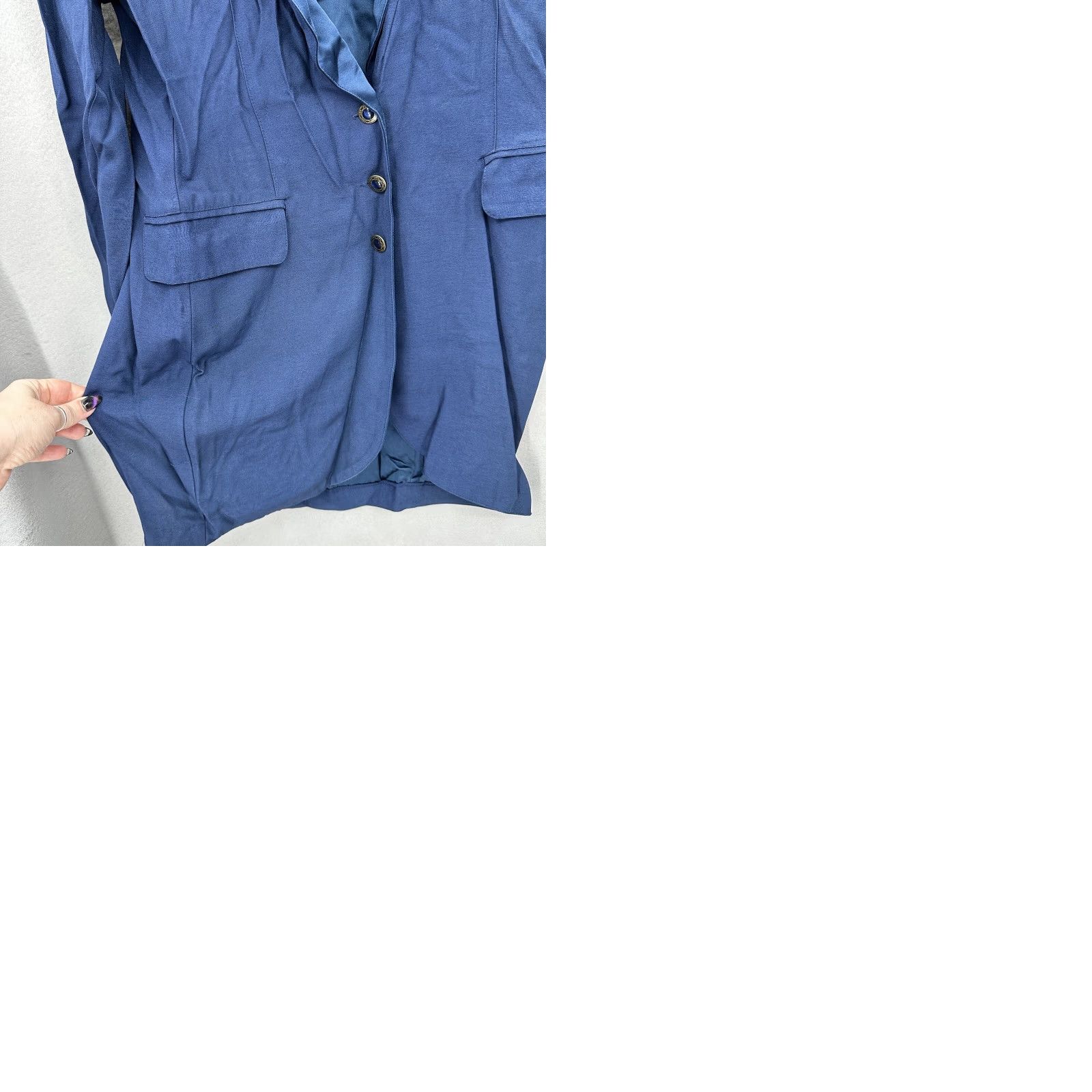 Honda Vintage Rhonda Harness Dress Womens 10 Blue Shirt Dress 1990s Secretary/Geek Vintage 90s Womens Size 10 Blue Shirt Dress Size L / US 10 / IT 46 - 9 Thumbnail