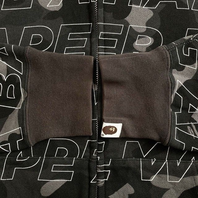 Bape BAPE Text color camo full zip hoodie a bathing ape Size US M / EU 48-50 / 2 - 5 Thumbnail