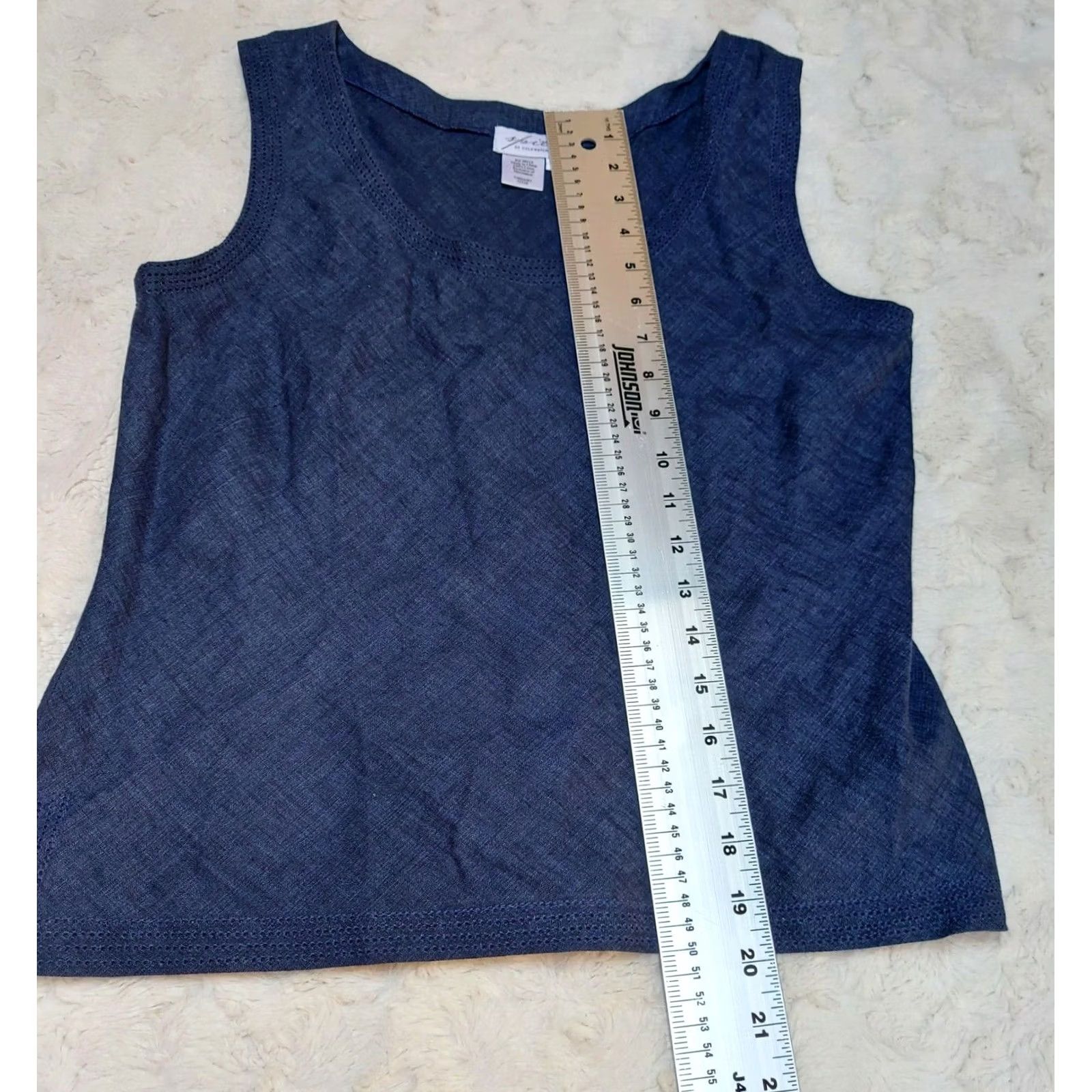 Coldwater Creek Coldwater Creek Spirit Women Scoop Neck Linen Tank Top Size 6 Blue Sleeveless Size M / US 6-8 / IT 42-44 - 4 Thumbnail