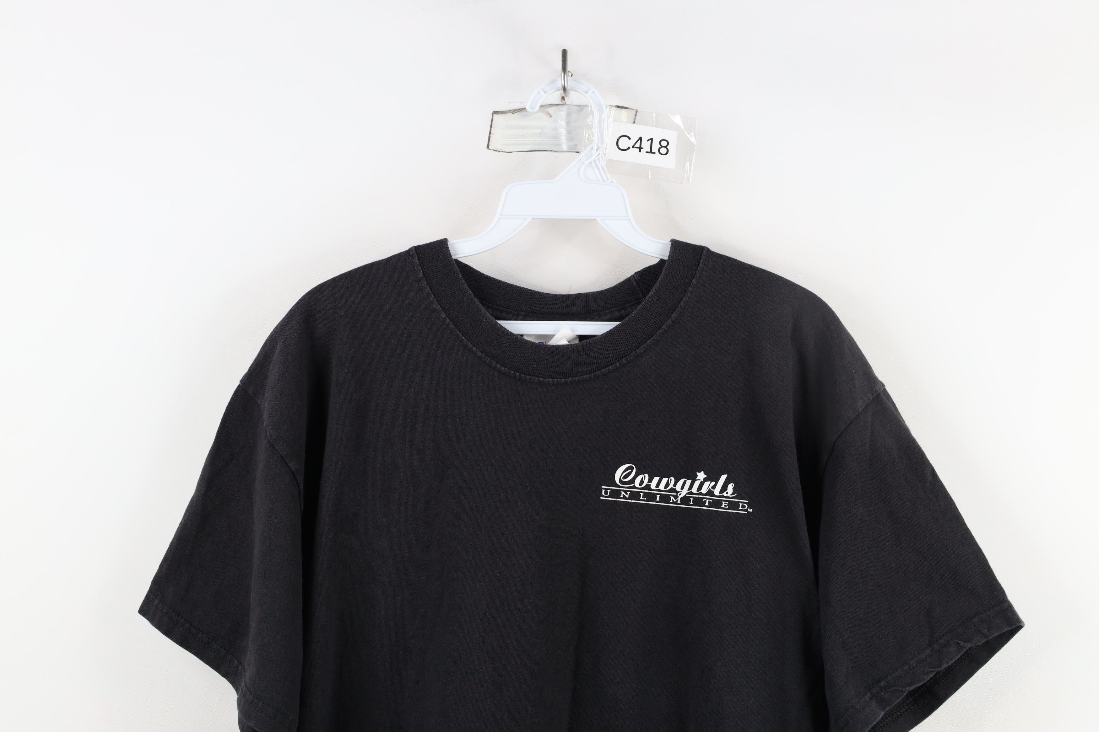 Vintage Vintage 90s Y2K Western Cowgirls Unlimited Horse T-Shirt Size L / US 10 / IT 46 - 2 Thumbnail