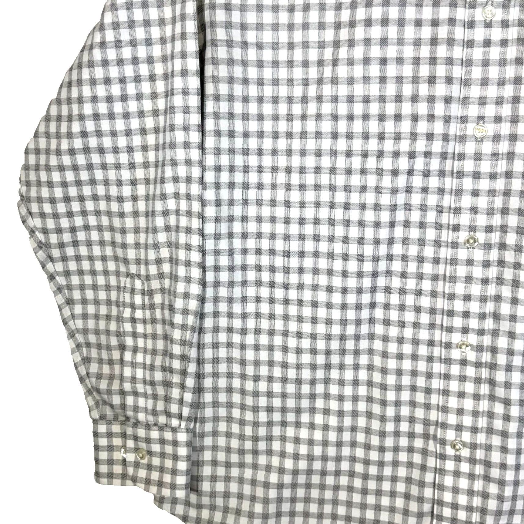 Vintage Gold Label Shirt Men XL Gray Check 100 % Cotton Non Iron Perfect Performance Size US XL / EU 56 / 4 - 3 Thumbnail