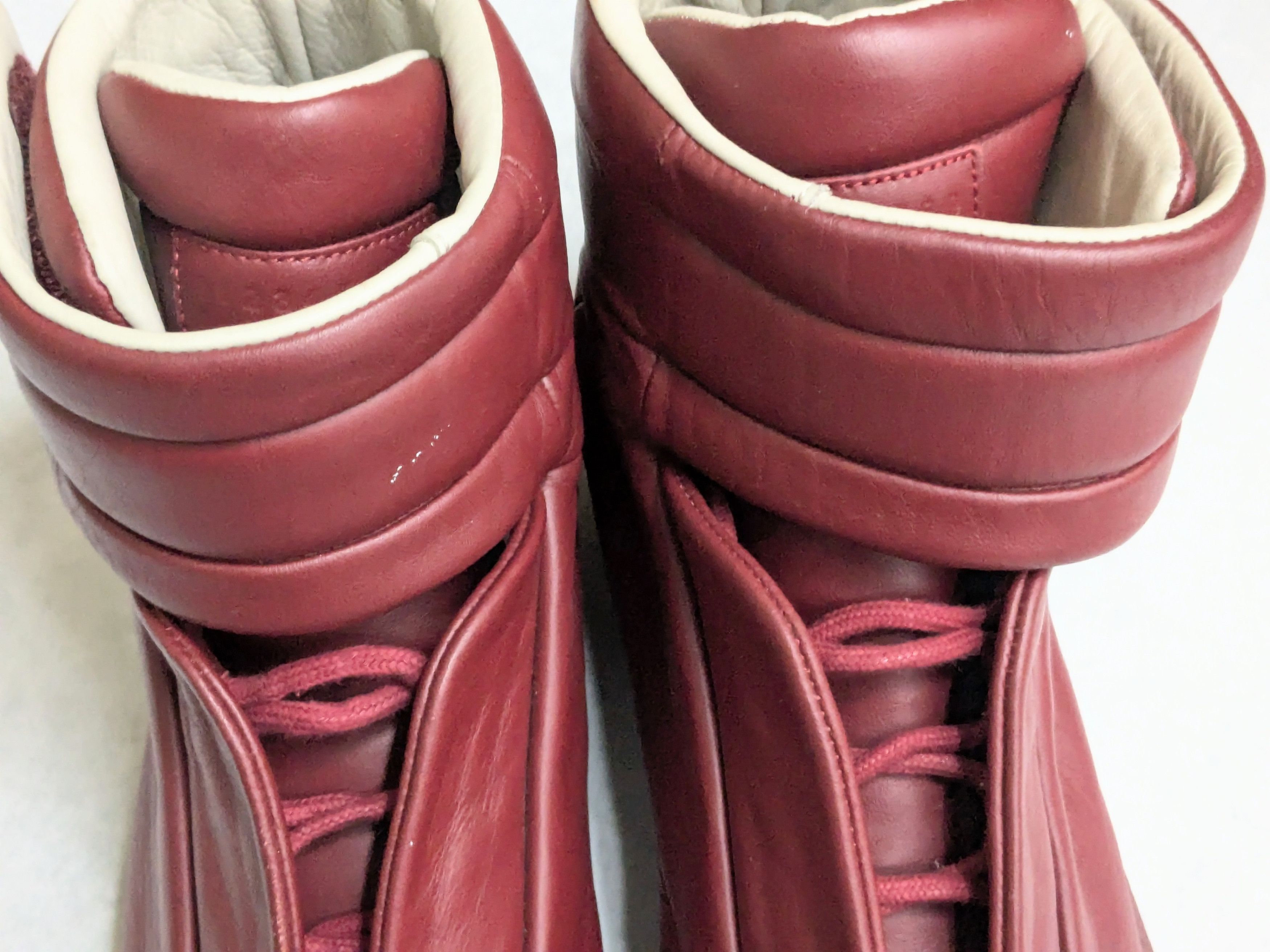 Maison Margiela Maison Margiela Future Burgundy Red 8 41 High Tops Leather Size US 8 / EU 41 - 2 Thumbnail