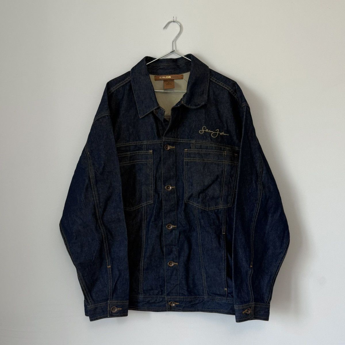 Sean John Vtg 2000s Sean John Embroidered Denim Jacket Y2K Hip Hop Size US XL / EU 56 / 4 - 2 Thumbnail