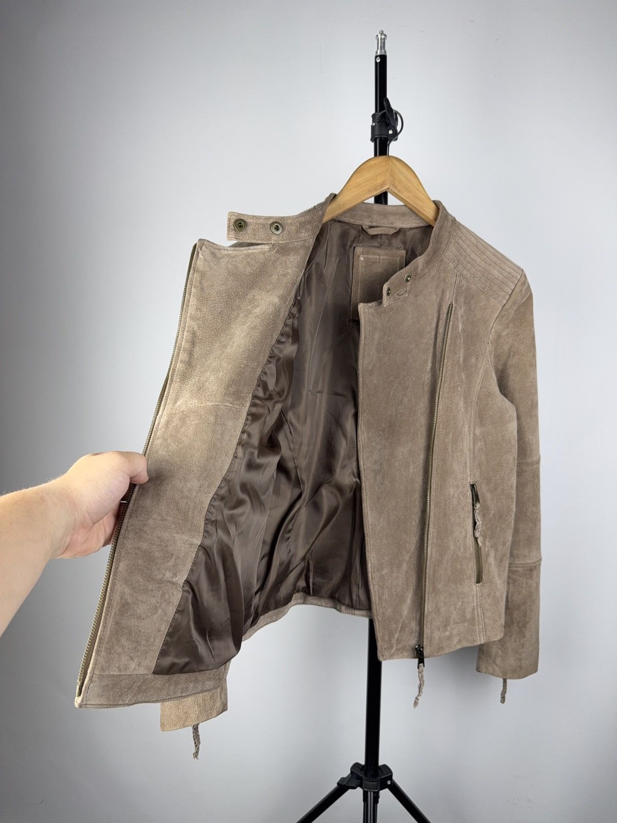 Leather Vintage 90s Moto Punk Leather Jacket Biker Rick Owens Style Size M / US 6-8 / IT 42-44 - 5 Thumbnail