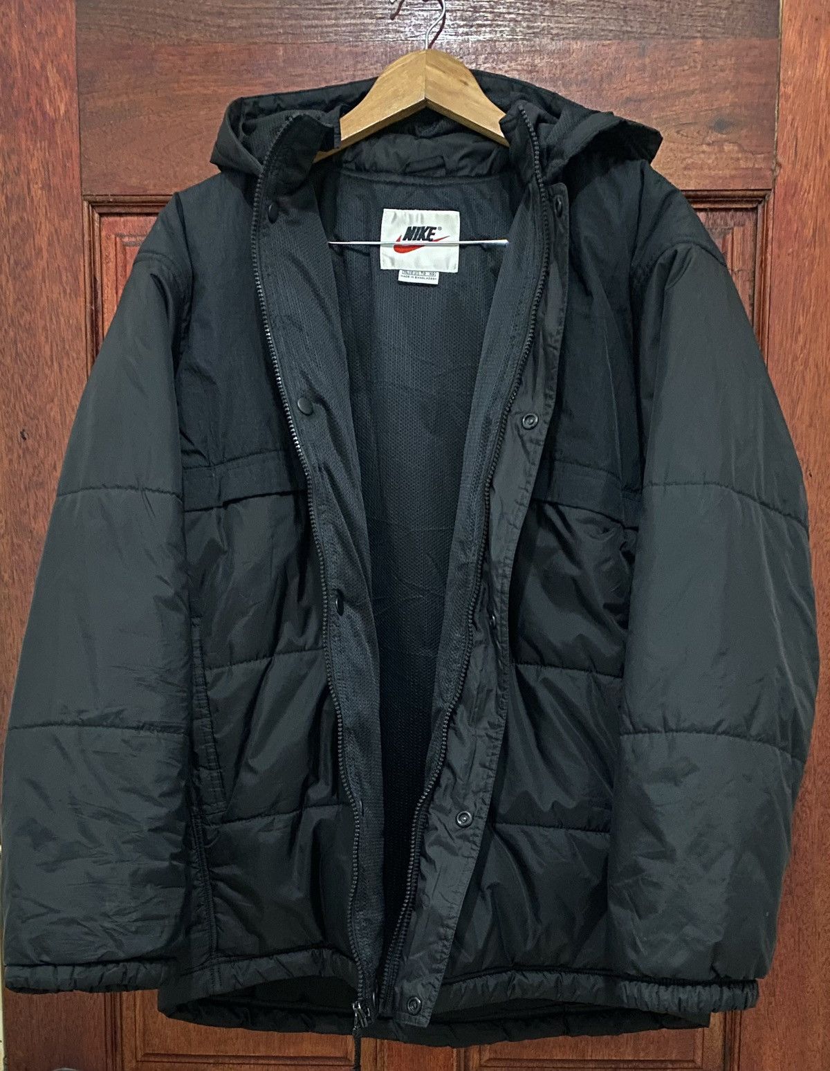 Nike Rare Nike Center Logo Swoosh Puffer Jacket Size US XL / EU 56 / 4 - 5 Thumbnail