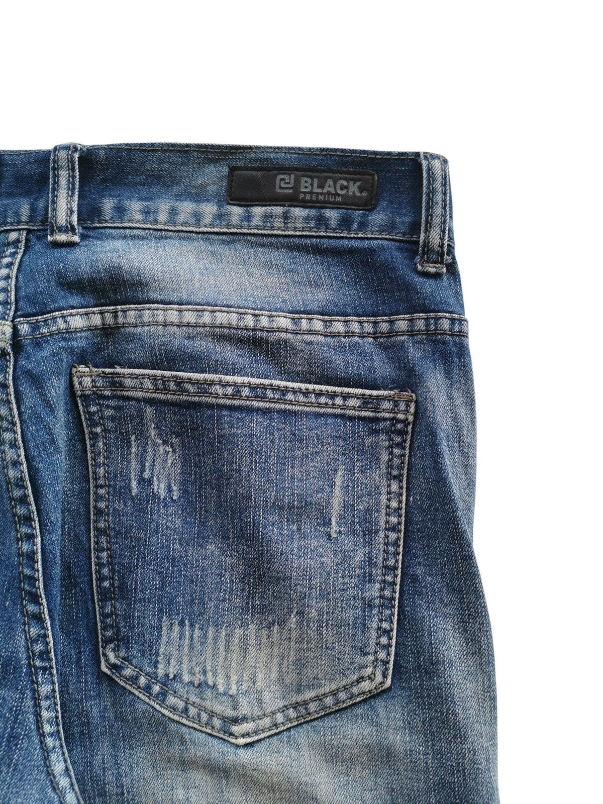 Jean Black Premium Skinny Flex Biker Jeans Like Balmain Jeans Size US 32 / EU 48 - 6 Thumbnail