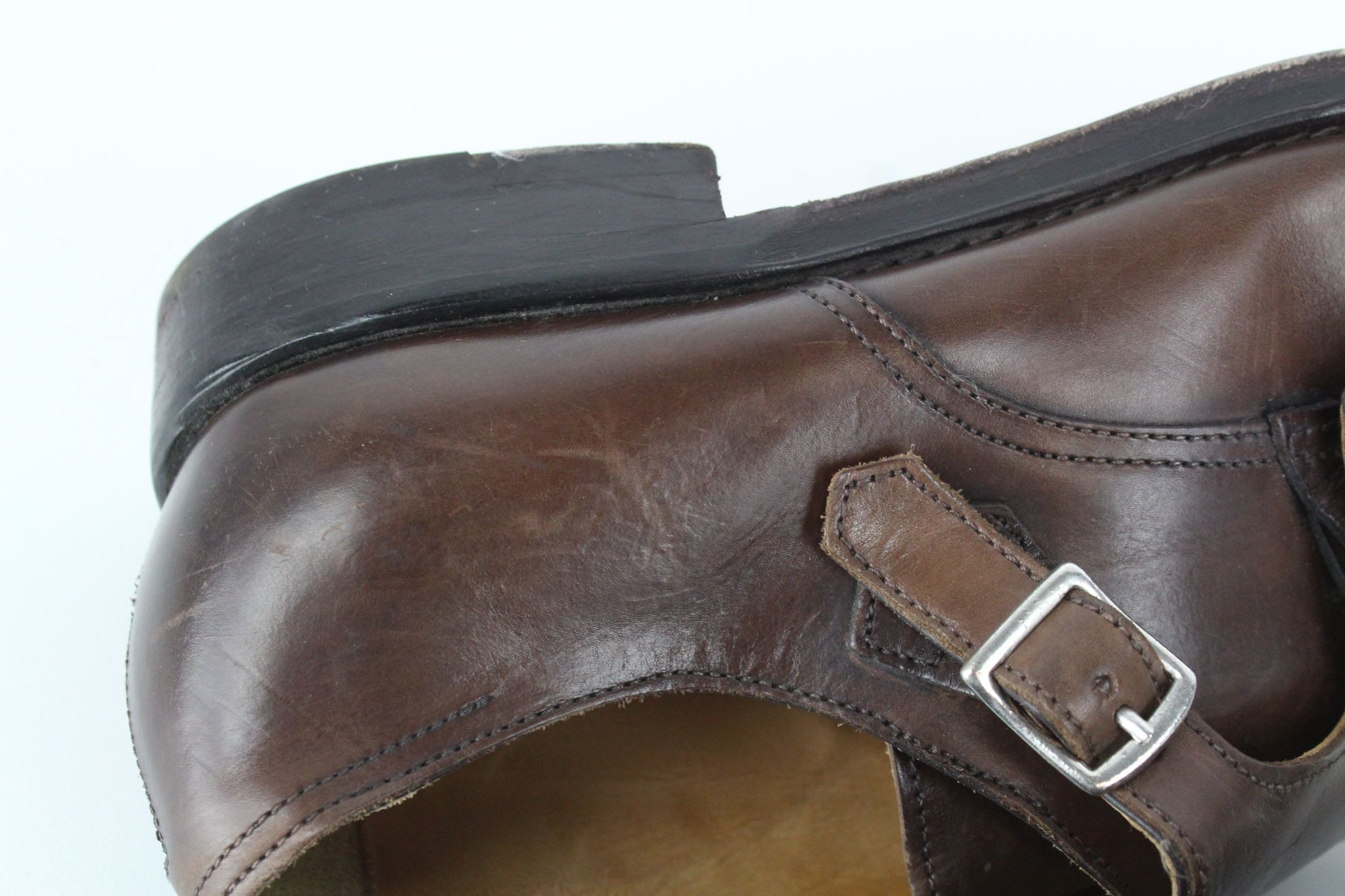 Suitsupply EU39.5 Brown Double Monk Leather Shoes 73440 Size US 6.5 / EU 39-40 - 15 Thumbnail