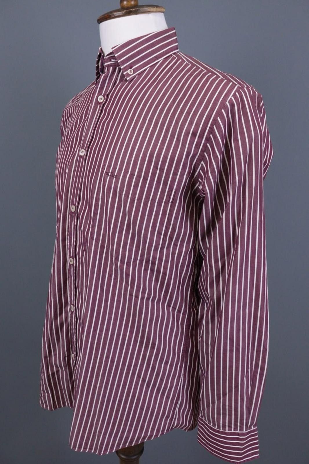 Paul & Shark Paul & Shark Yachting Burgundy Striped Shirt Size 41 Size US M / EU 48-50 / 2 - 6 Thumbnail