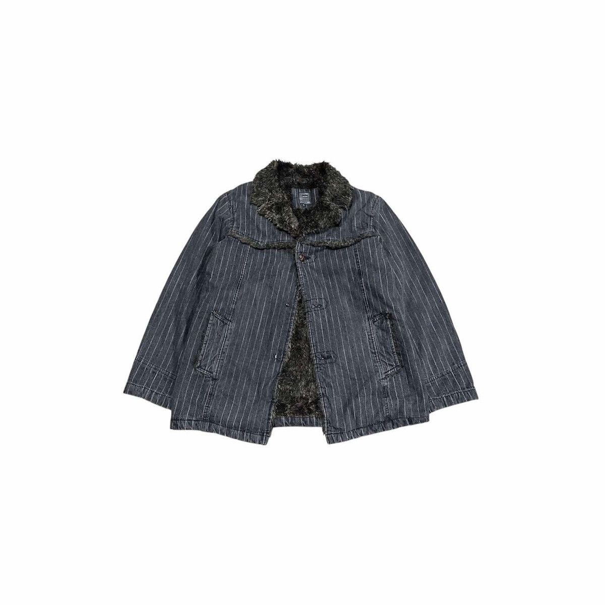Japanese Brand 🔥Y2K Vintage Doghouse Fur Lined Field Jacket Striped Size US L / EU 52-54 / 3 - 1 Thumbnail