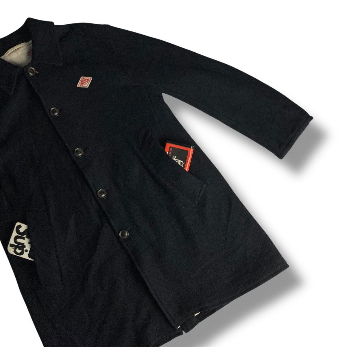 Danton 🇯🇵 DANTON VETEMENTS DE TRAVAIL BUTTON UP WOOL LONG JACKET Size US L / EU 52-54 / 3 - 2 Thumbnail