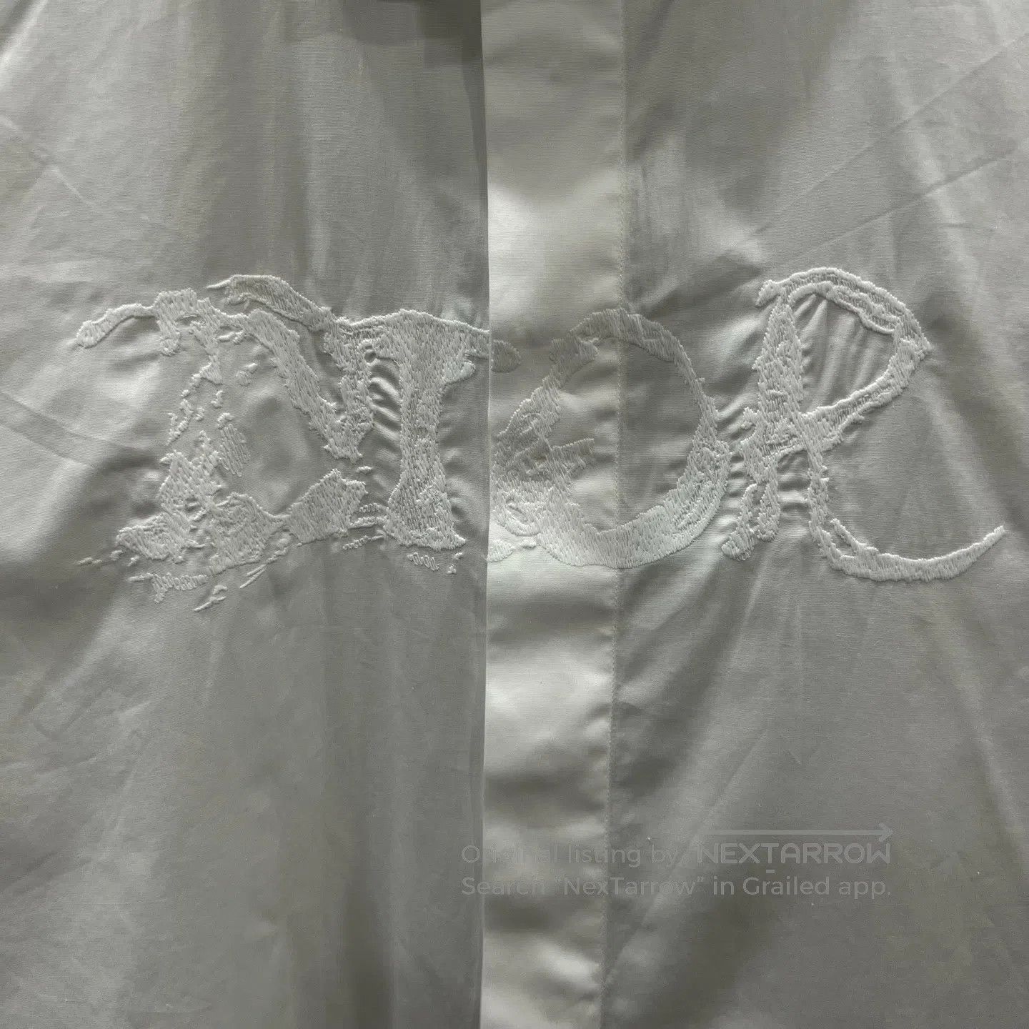Dior Dior White Shirt with Chest Embroidered Letters| Size S / US 4 / IT 40 - 3 Thumbnail