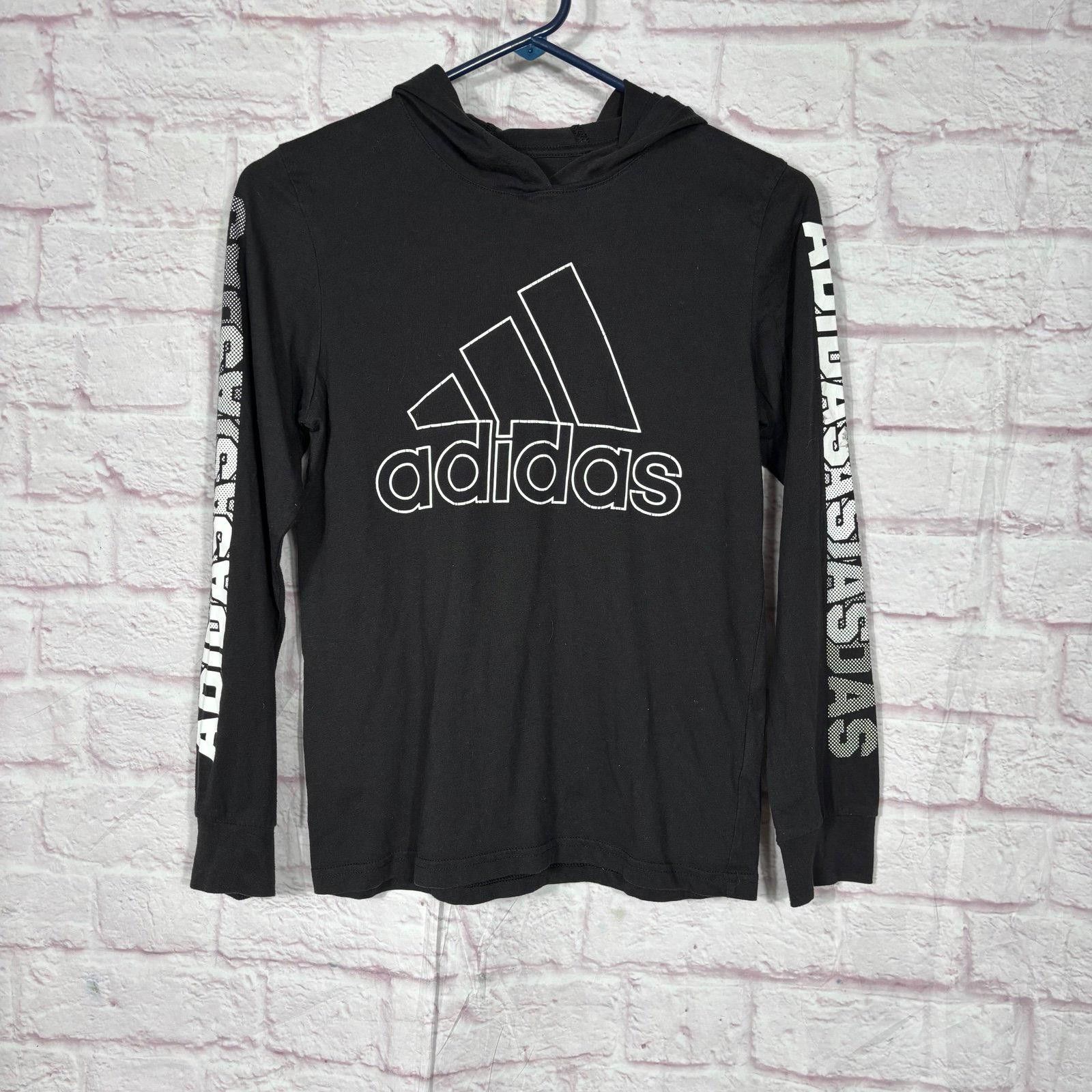 Adidas Adidas Long Sleeve Hoodie Shirt with Logo Boys Medium 10/12 Size US M / EU 48-50 / 2 - 1 Thumbnail