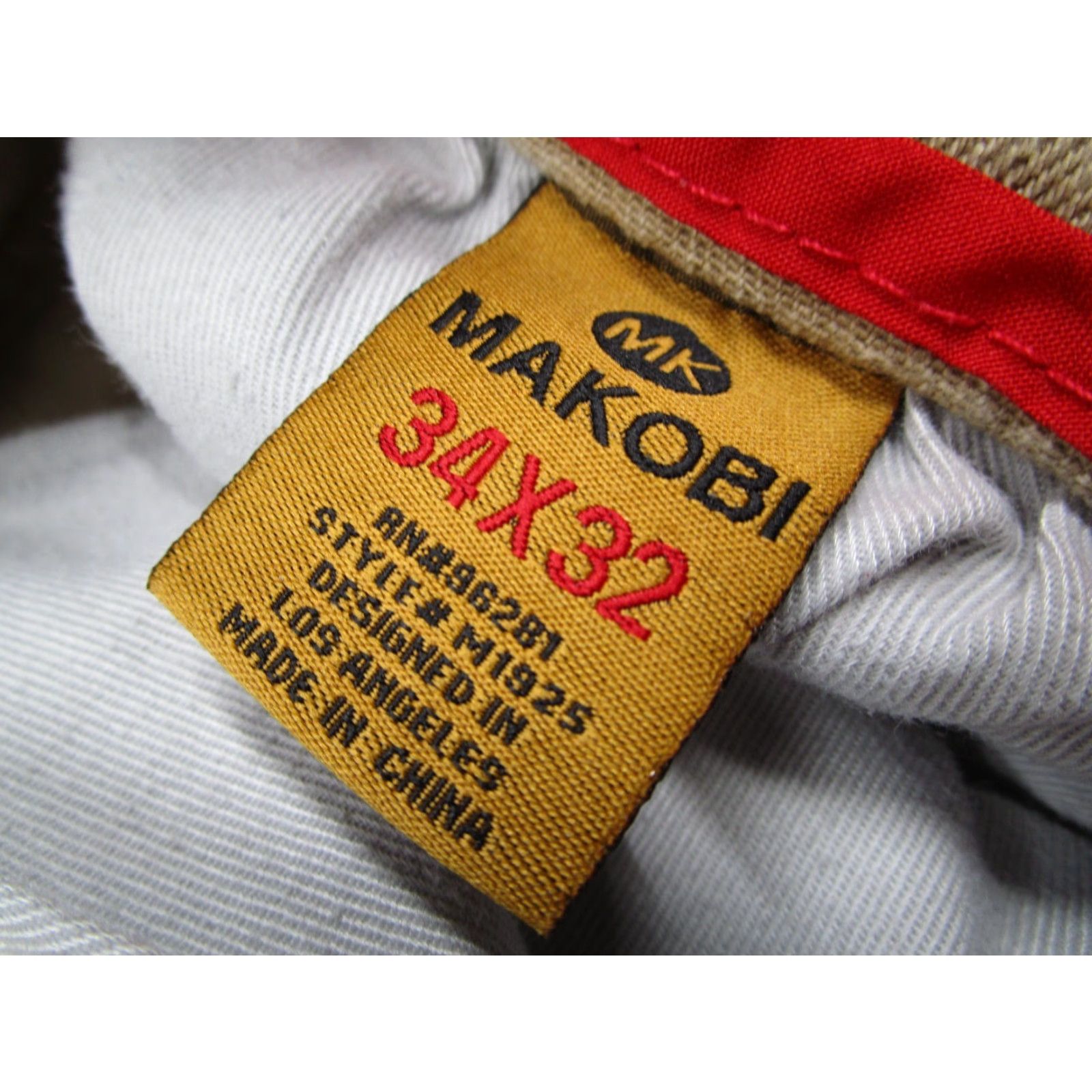 Denime Makobi Jeans Mens 34 Beige Slim Fit Rochester Shredded Coded Denim 34x32 Slim Jeans Beige 34W x 32L Men Hip Hop Retro Modern 34 Mens Size US 34 / EU 50 - 4 Thumbnail