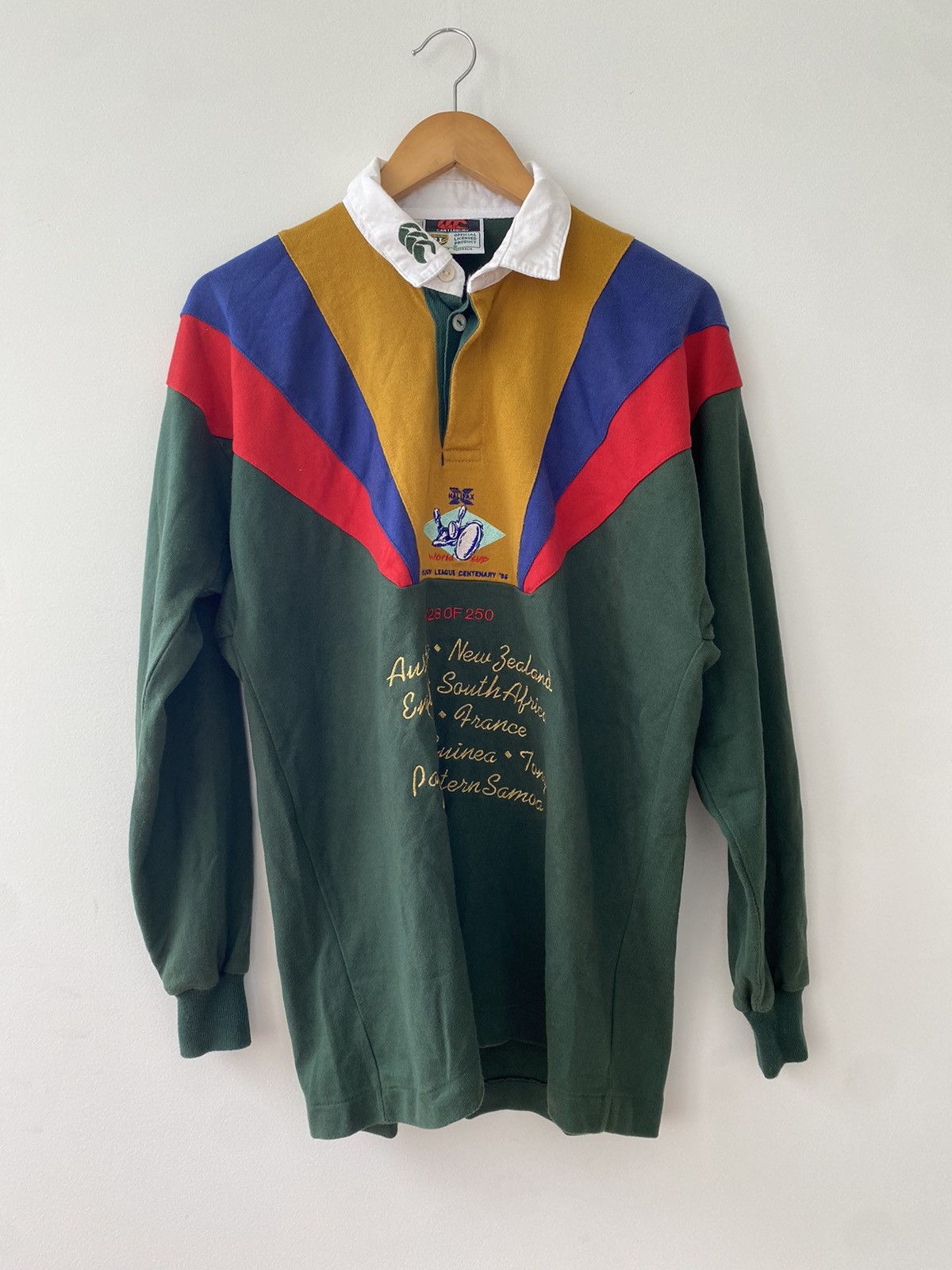 Canterbury of New Zealand Canterbury Rugby League World Cup 95 Jersey 128/250 Size US L / EU 52-54 / 3 - 2 Thumbnail