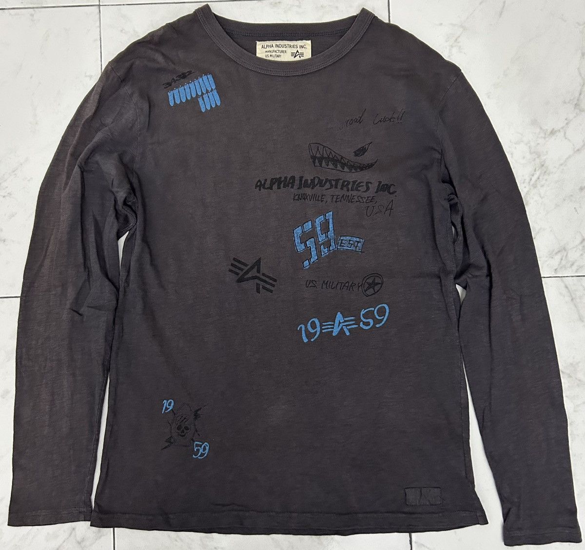 Alpha Industries VINTAGE ALPHA INDUSTRIES LONG SLEEVE TEE Size US M / EU 48-50 / 2 - 1 Thumbnail