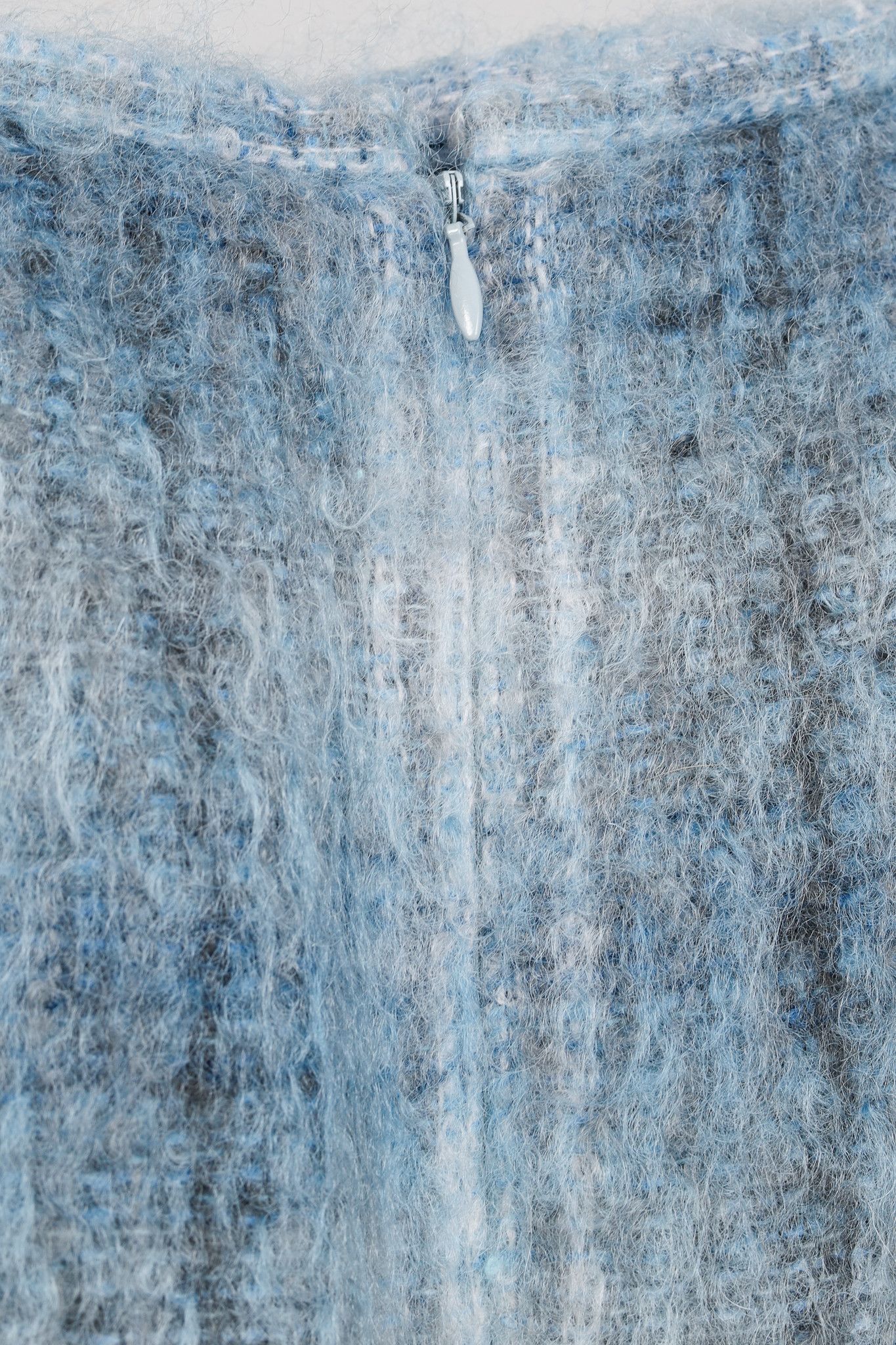 Lafayette 148 Lafayette 148 Blue Mohair Blurred Tartan Trumpet Skirt Size 32" / US 10 / IT 46 - 6 Thumbnail