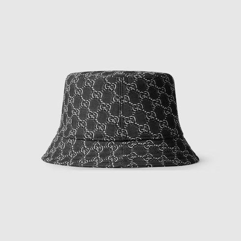 Gucci GG Shadow Bucket Hat Denim Black Size L w/ Box 🖤🧢