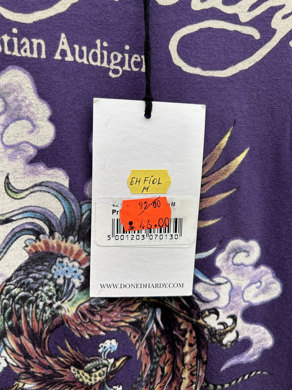 Christian Audigier BNWT Vintage Ed Hardy By Audigier Peacock Long Sleeve Top M Size M / US 6-8 / IT 42-44 - 3 Thumbnail