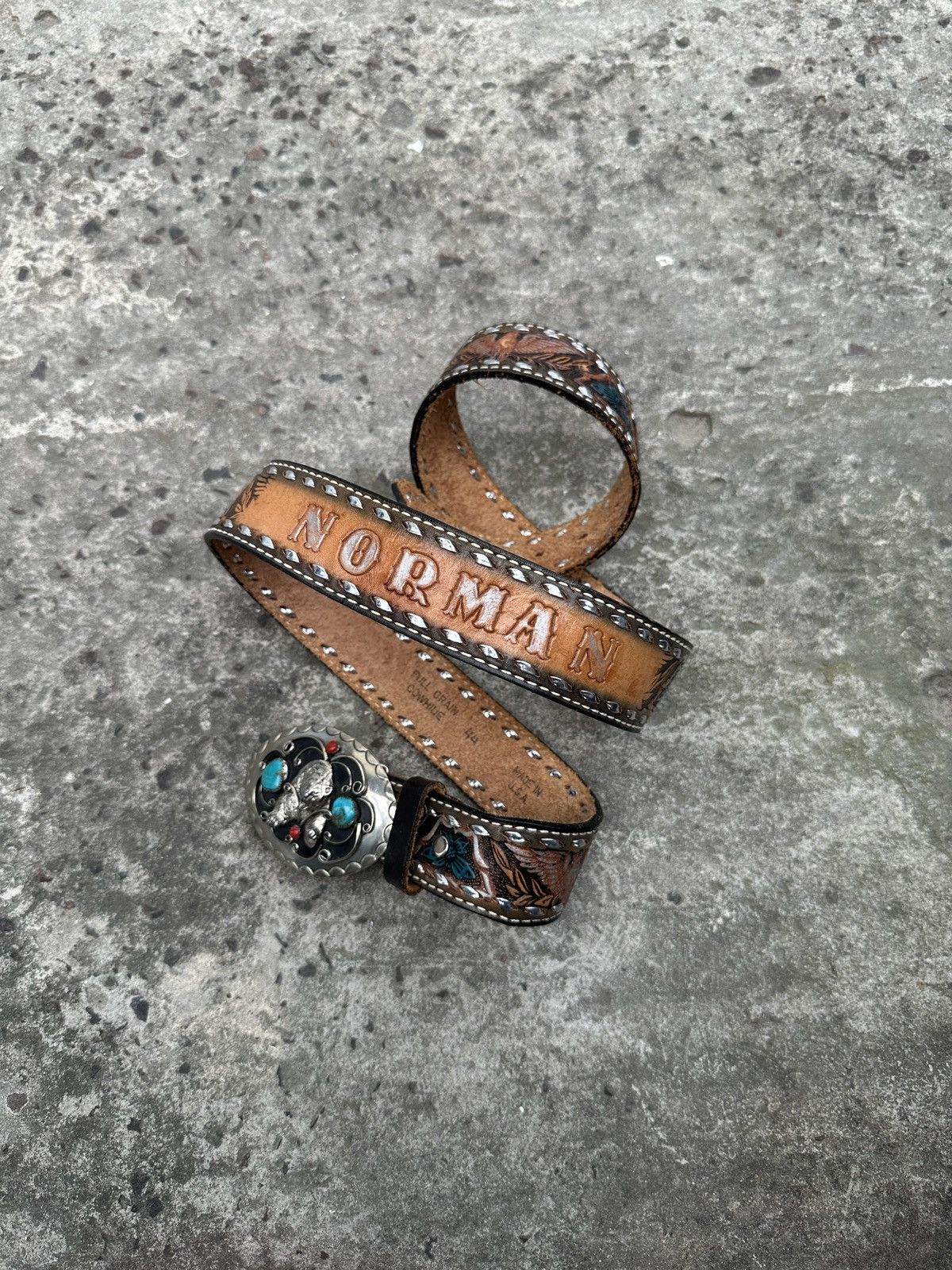 Other Y2K Vintage Bear Logo Leather Belts Streetwear Style Cowboy Size ONE SIZE - 1 Thumbnail