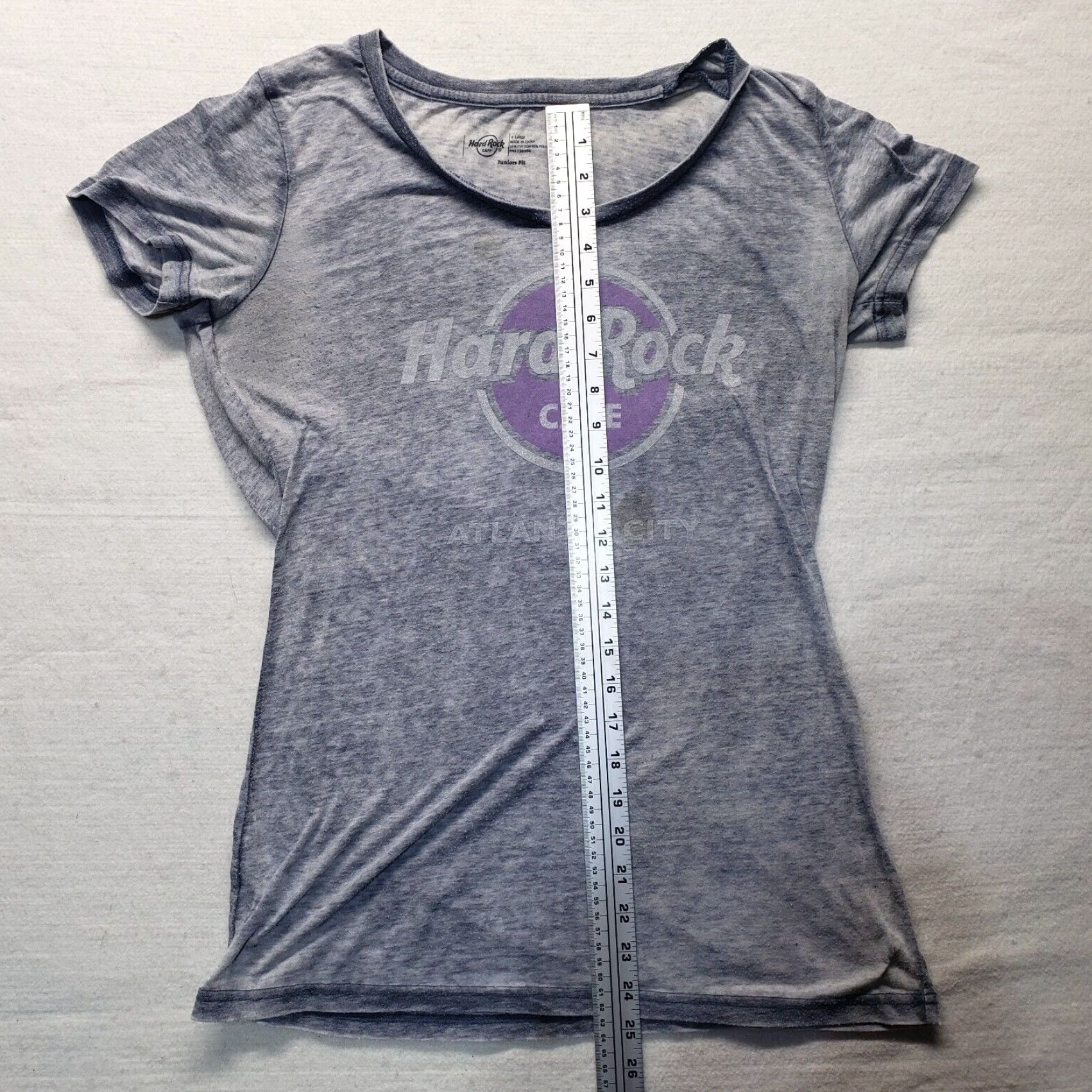 Hard Rock Cafe VINTAGE Hard Rock Cafe Atlantic City Gray T-Shirt Adult Women’s XL City Rock 80s Size XL / US 12-14 / IT 48-50 - 6 Thumbnail