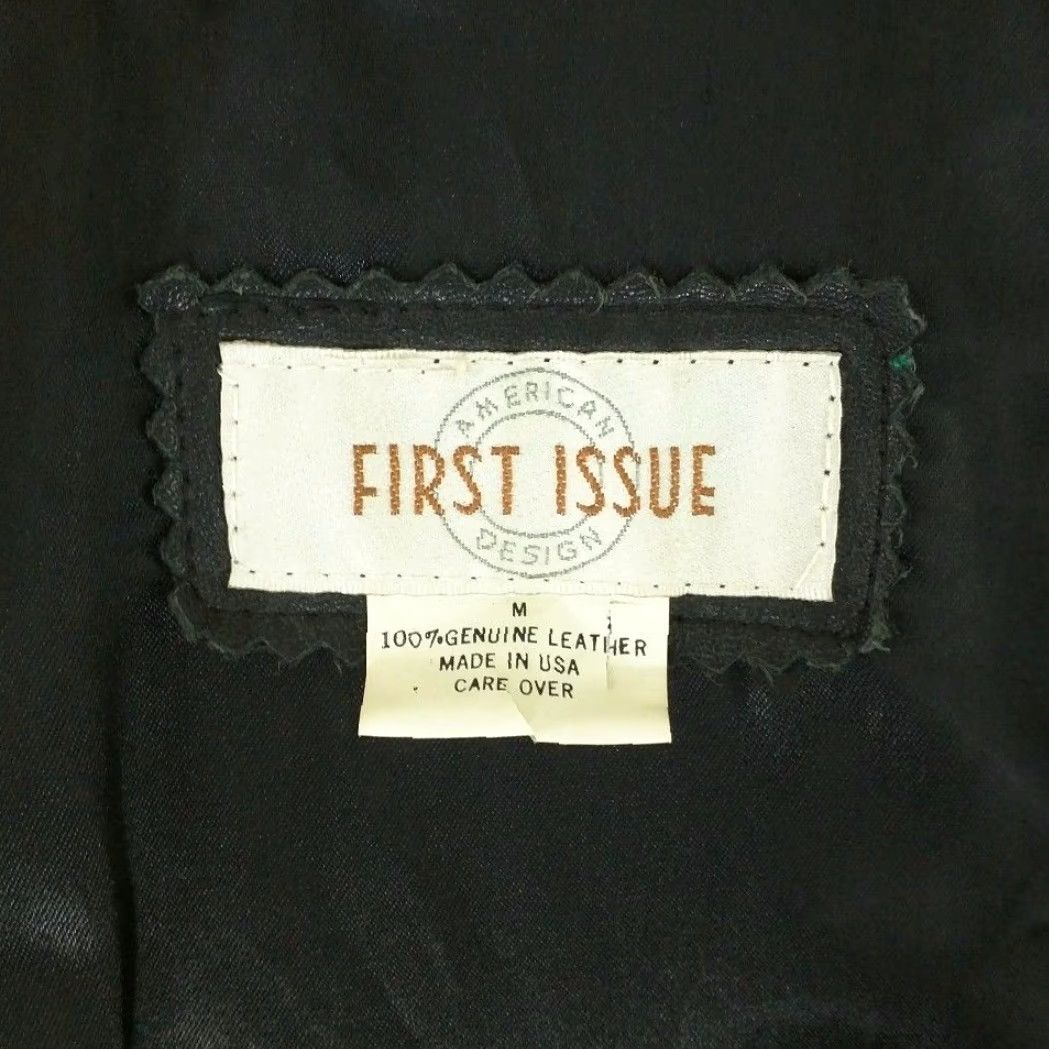 Vintage VINTAGE First Issue Womens Leather Vest Biker Snap Zipper Pockets Medium Black Vest 90s Made In USA Size M / US 6-8 / IT 42-44 - 4 Thumbnail