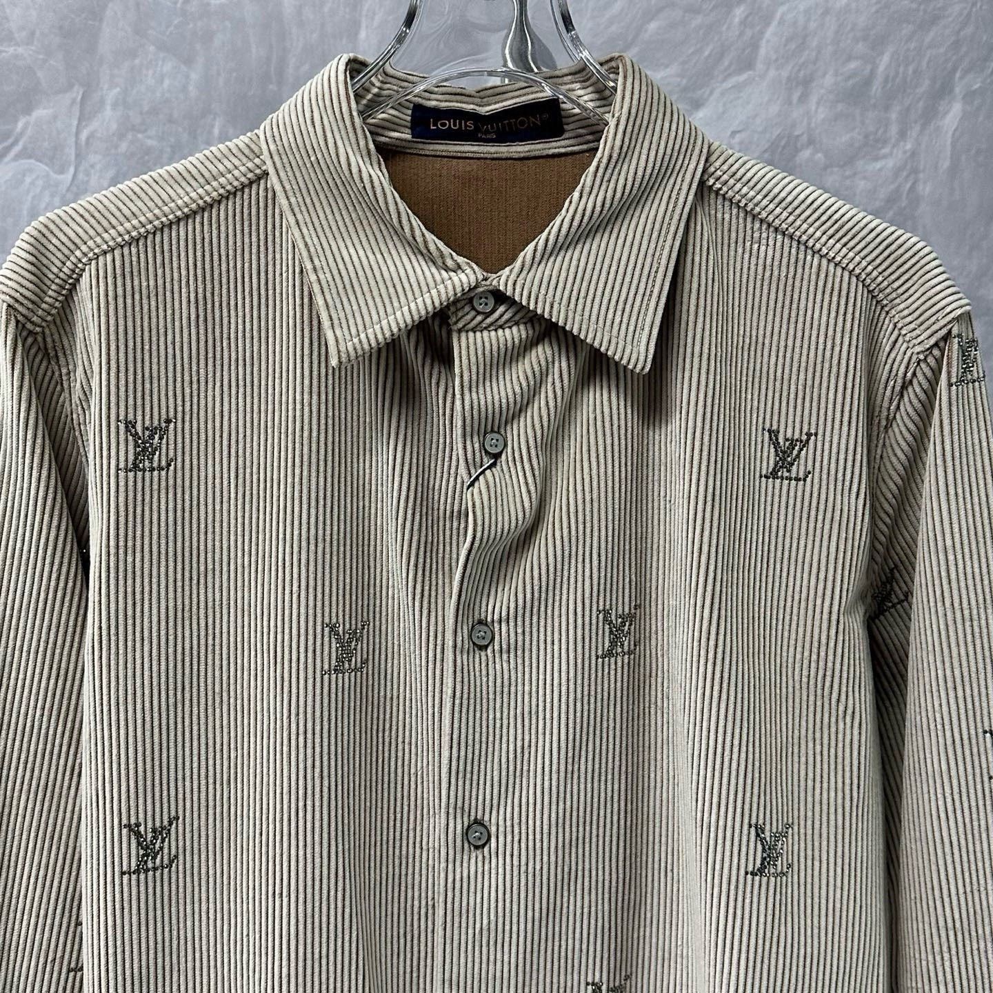 Louis Vuitton Louis Vuitton SS26 Rhinestone Corduroy Shirt Jacket Size US XL / EU 56 / 4 - 2 Thumbnail