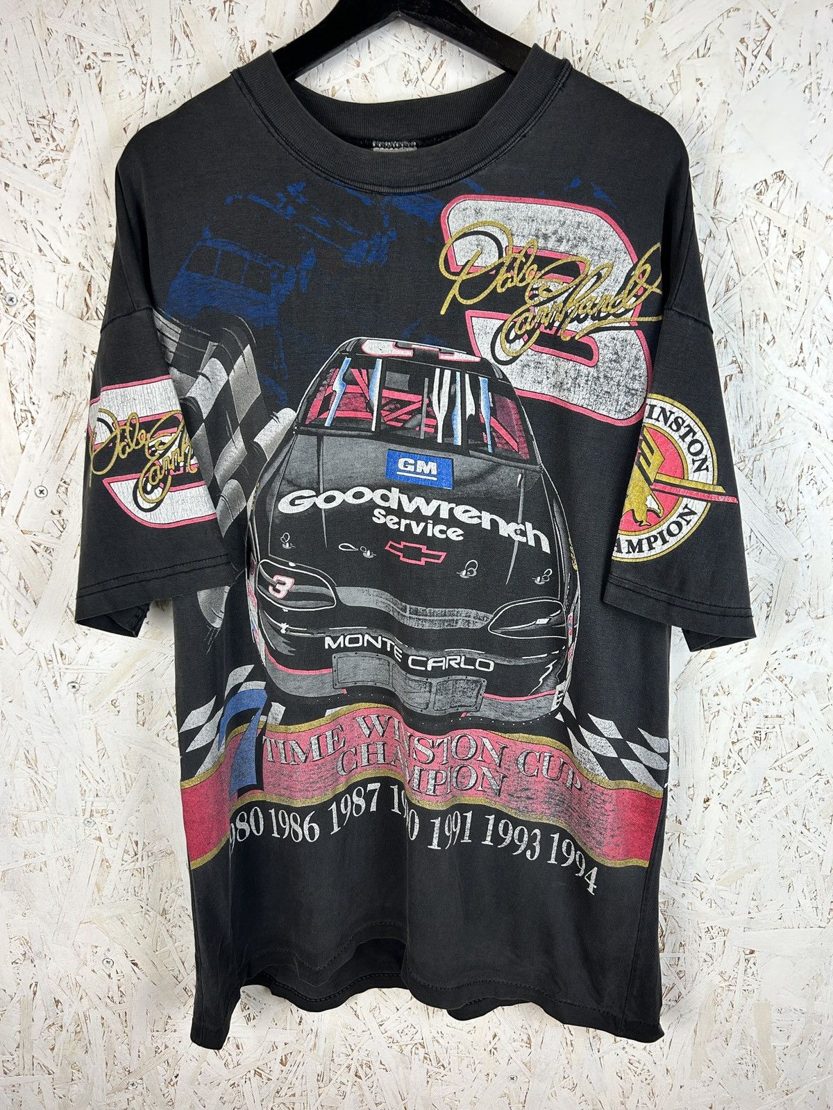 Vintage 90s Nascar 1994 Dale Earnhardt 7 Time Champion AOP T-Shirt L Size US L / EU 52-54 / 3 - 1 Thumbnail