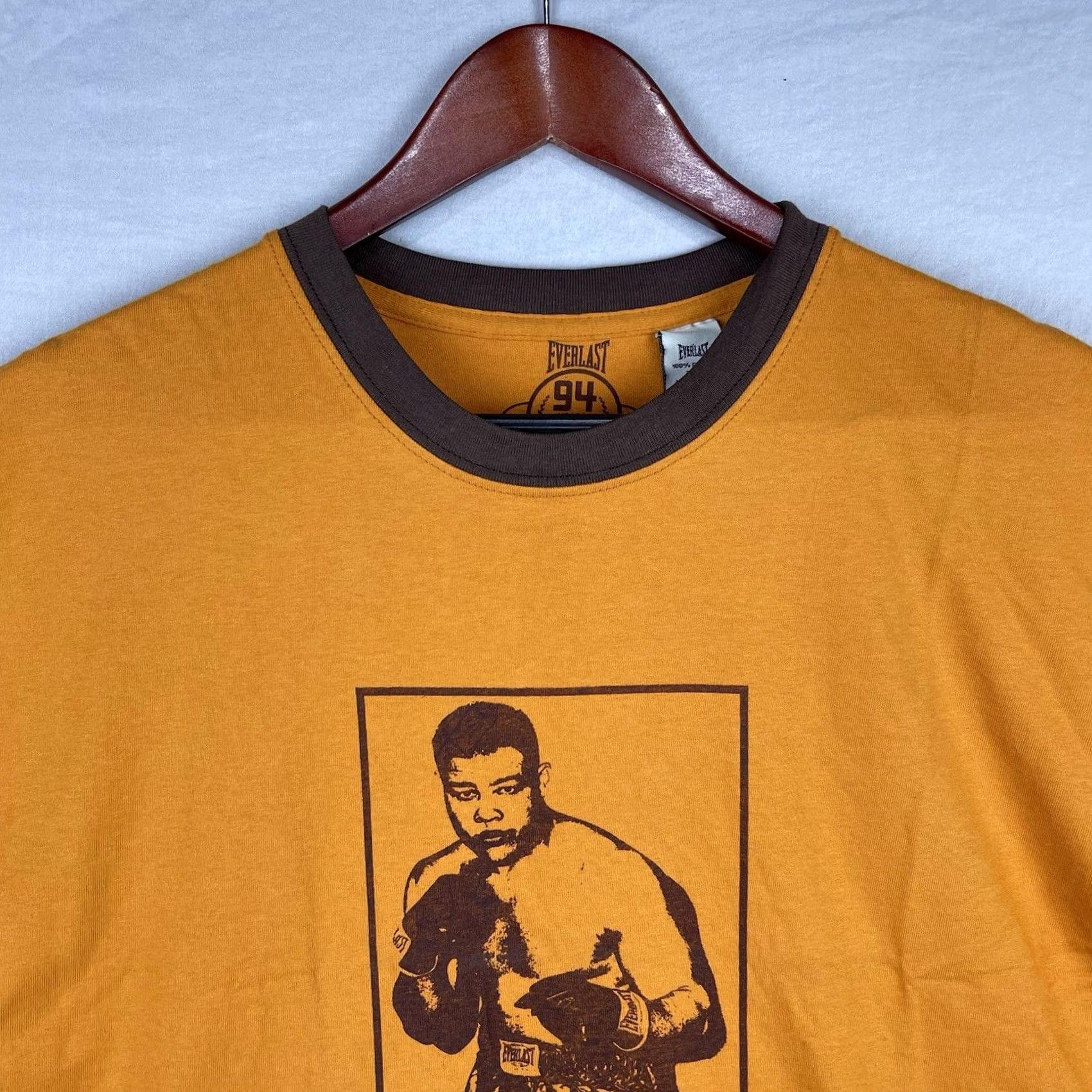 Everlast Vintage Everlast Joe Louis Shirt Men 2XL T-Shirt Brown Crew Neck Short Sleeve Graphic Print Boxing Fight The Brown Bomber Y2K 2000s Mens Size US XXL / EU 58 / 5 - 4 Thumbnail