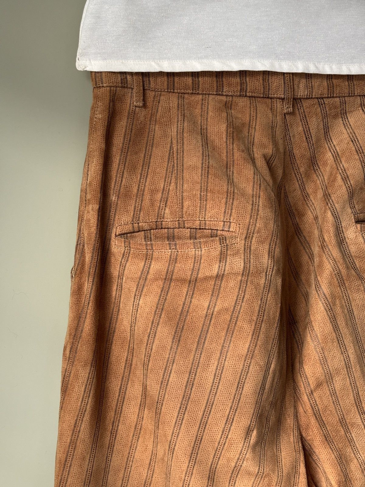 Jean Paul Gaultier Men’s Jean Paul Gaultier suede trousers Size US 29 - 4 Thumbnail