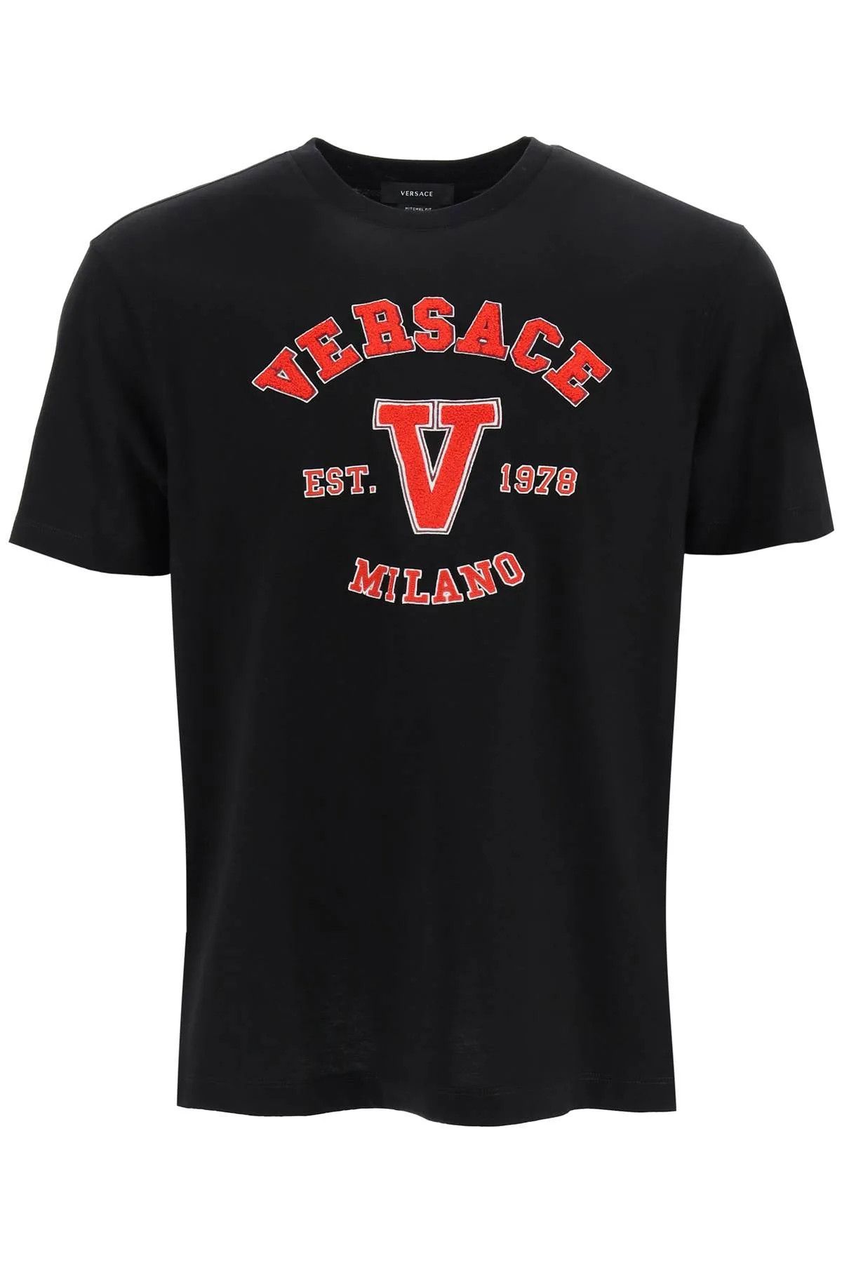 Versace o1y0525 Logo Crewneck T-Shirt in Black Size US S / EU 44-46 / 1 - 1 Thumbnail