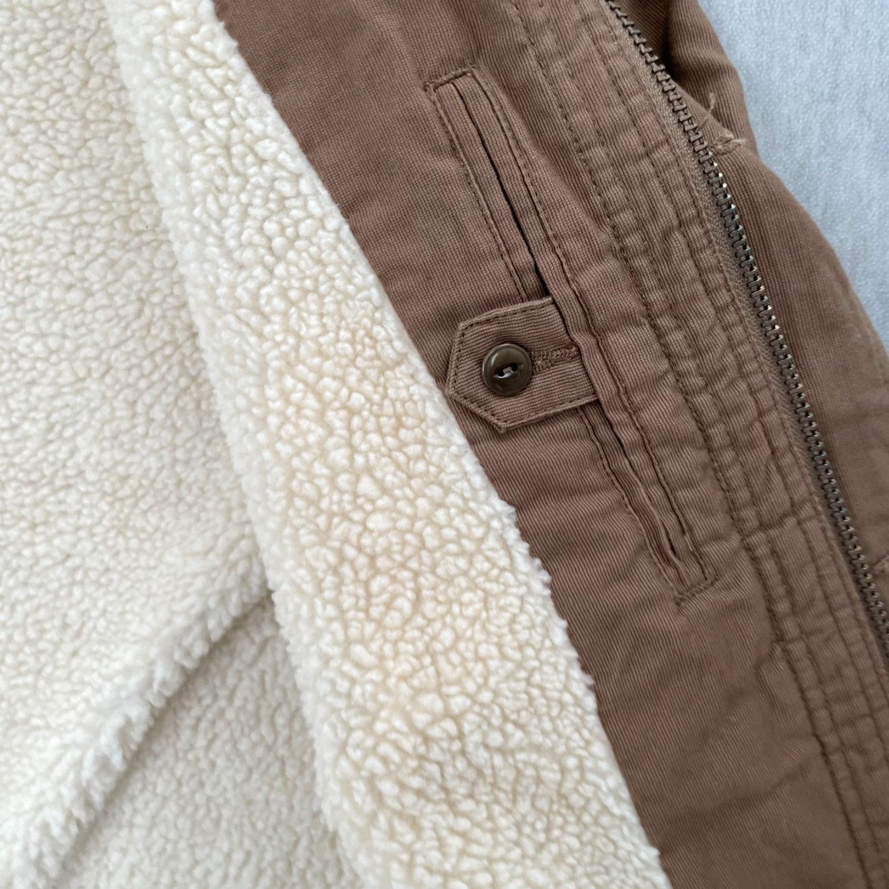 Flint And Tinder Flint and Tinder Jacket Adult Medium Brown Sherpa Fleece Deck Military Bomber M Shirt? Size US M / EU 48-50 / 2 - 6 Thumbnail