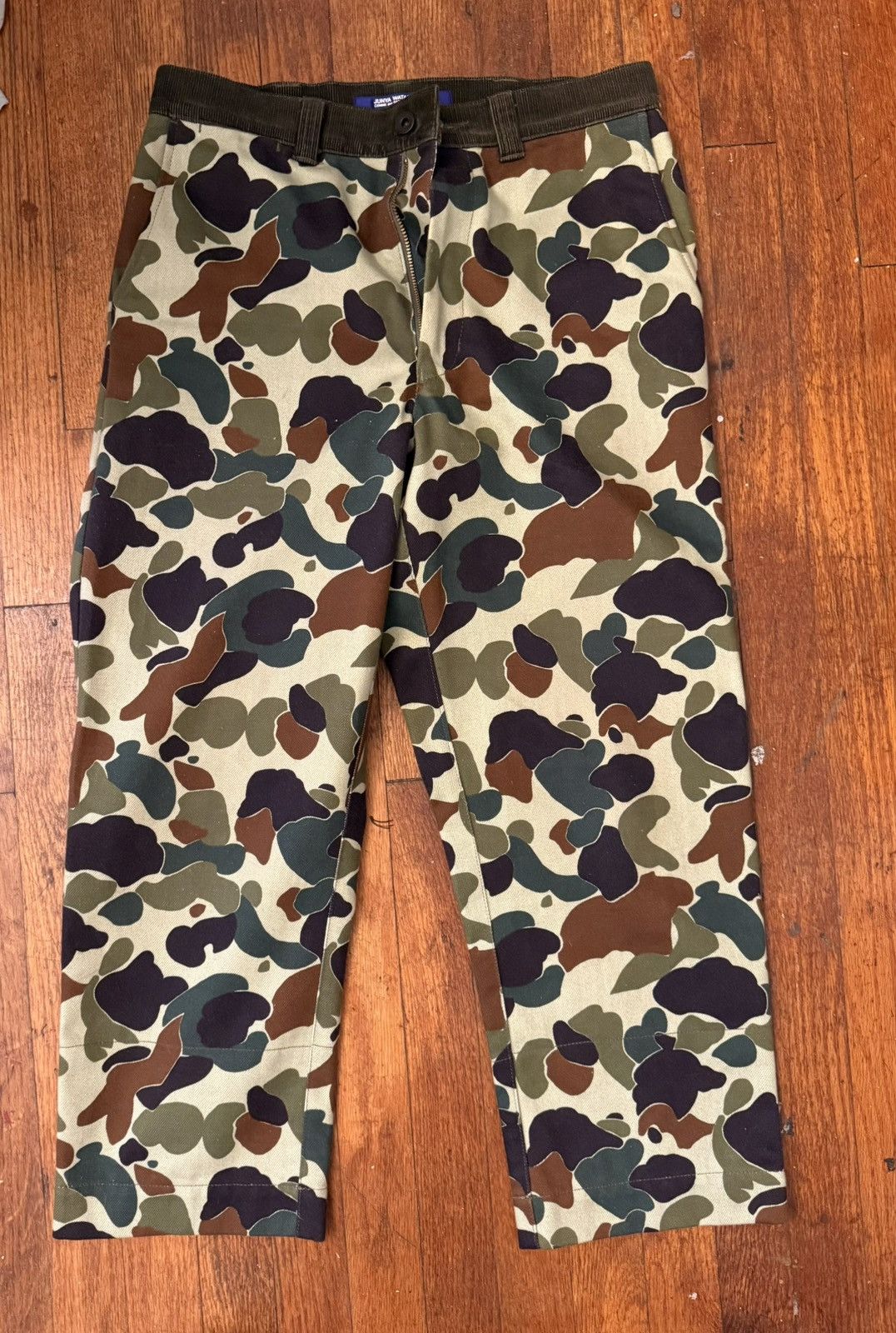 Junya Watanabe Junta Watanabe Green Camo Twill Trousers Size US 29 - 1 Thumbnail